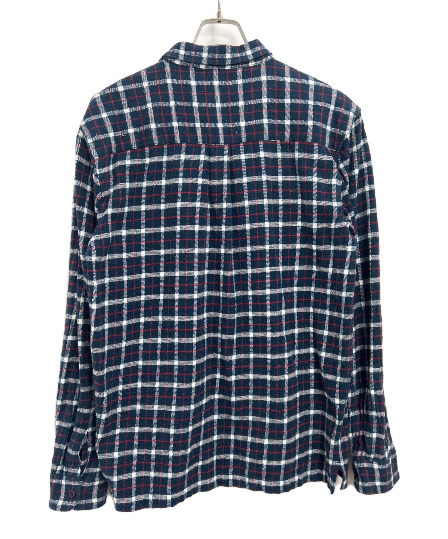 中古・古着通販】stussy (ステューシー) チェックネルシャツ ネイビー