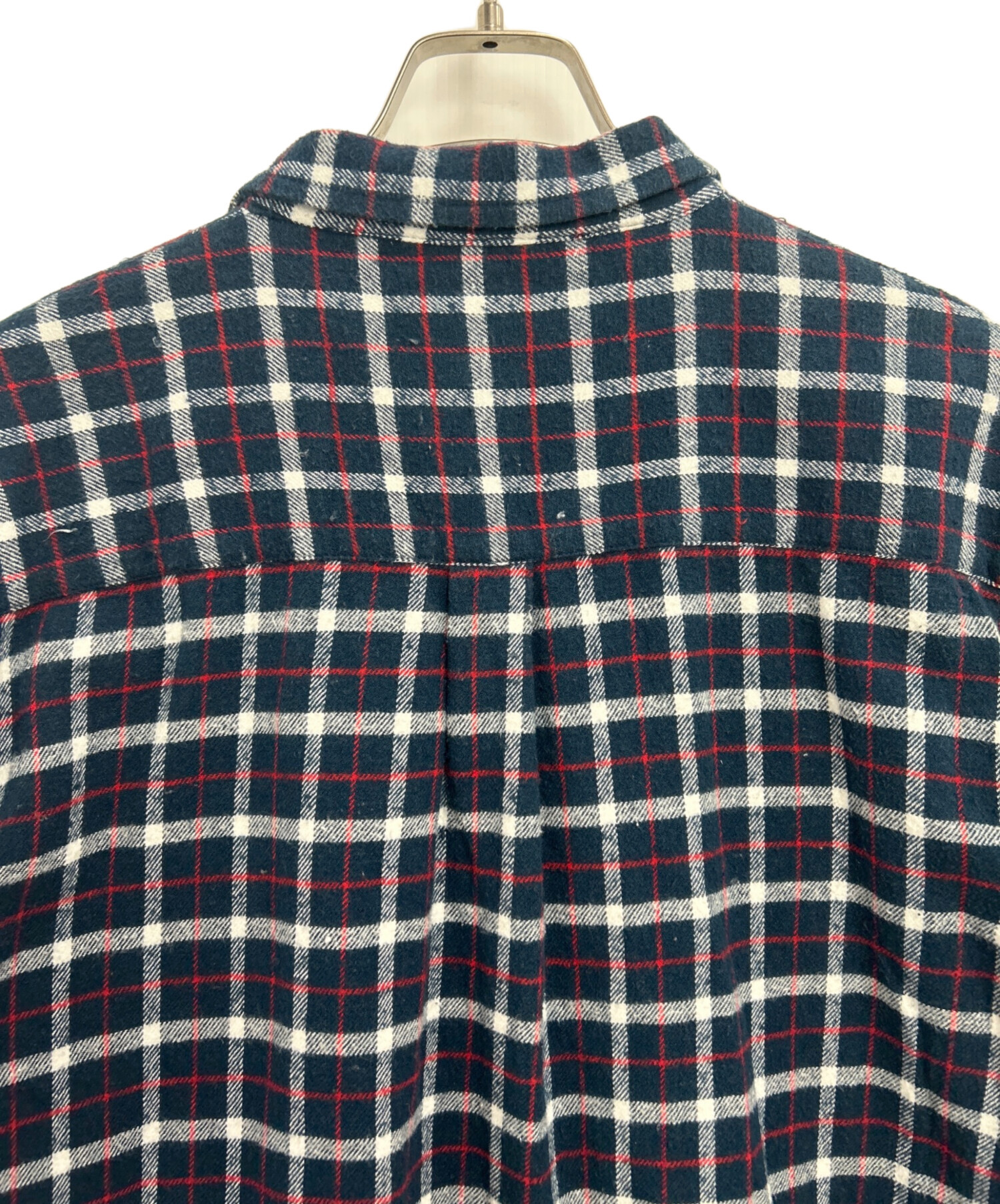 中古・古着通販】stussy (ステューシー) チェックネルシャツ ネイビー