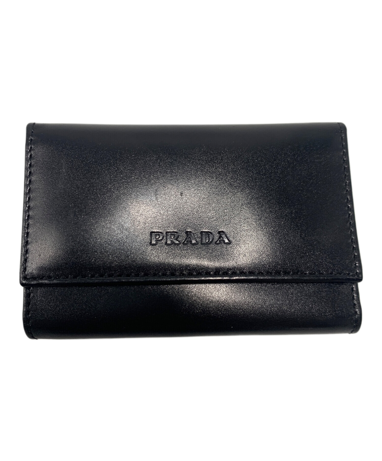 【中古】プラダ6連キーケース　珍しい千鳥格子柄 中古・古着通販】PRADA (プラダ) 6連キーケース ピンク｜ブランド
