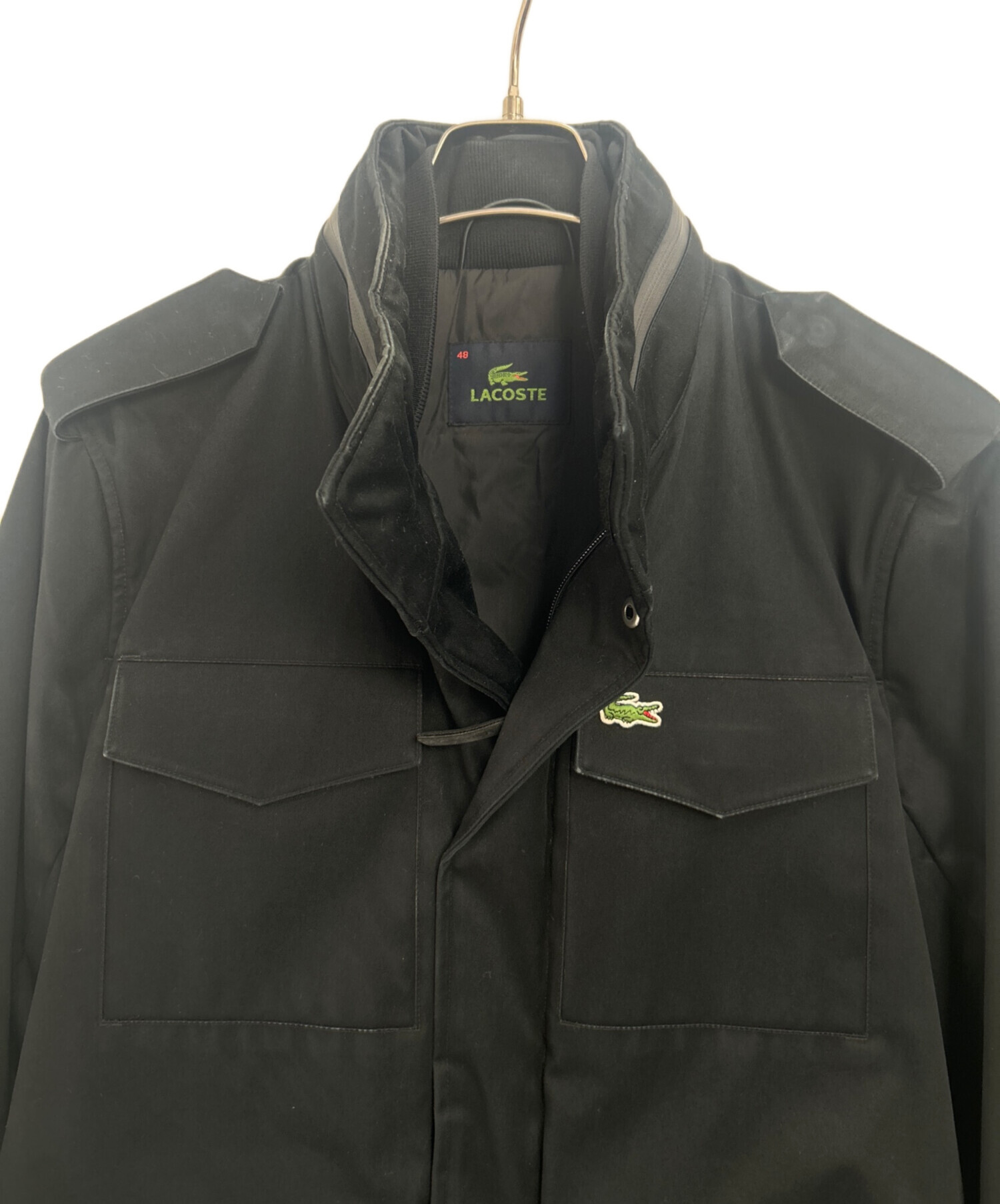 中古・古着通販】LACOSTE (ラコステ) M65型ブルゾン ブラック サイズ