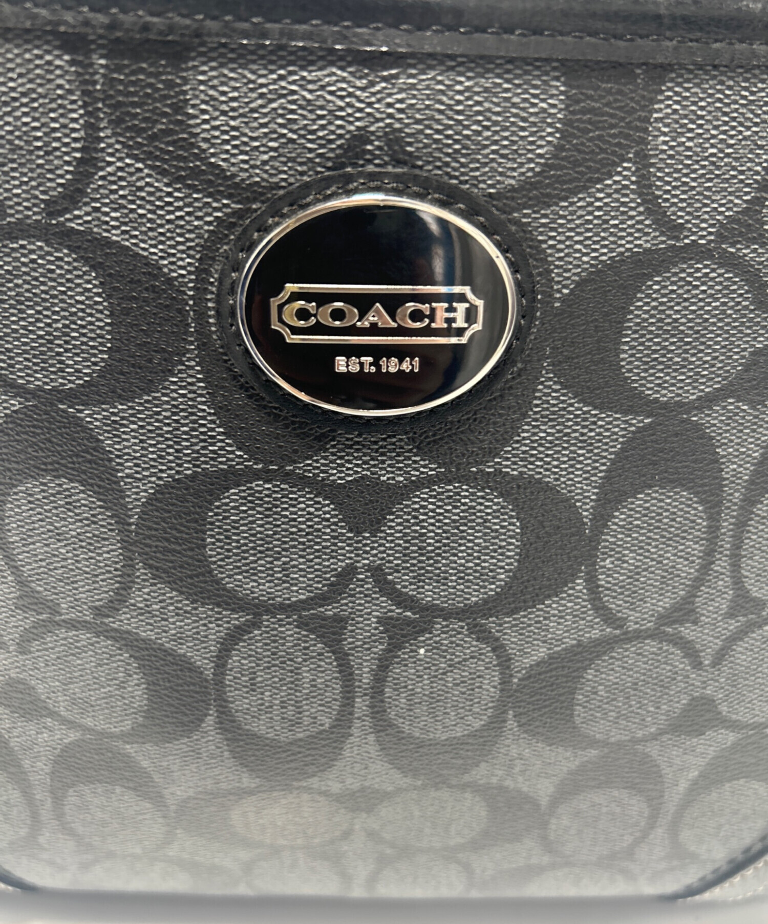 中古・古着通販】COACH (コーチ) ワンショルダーバッグ グレー 