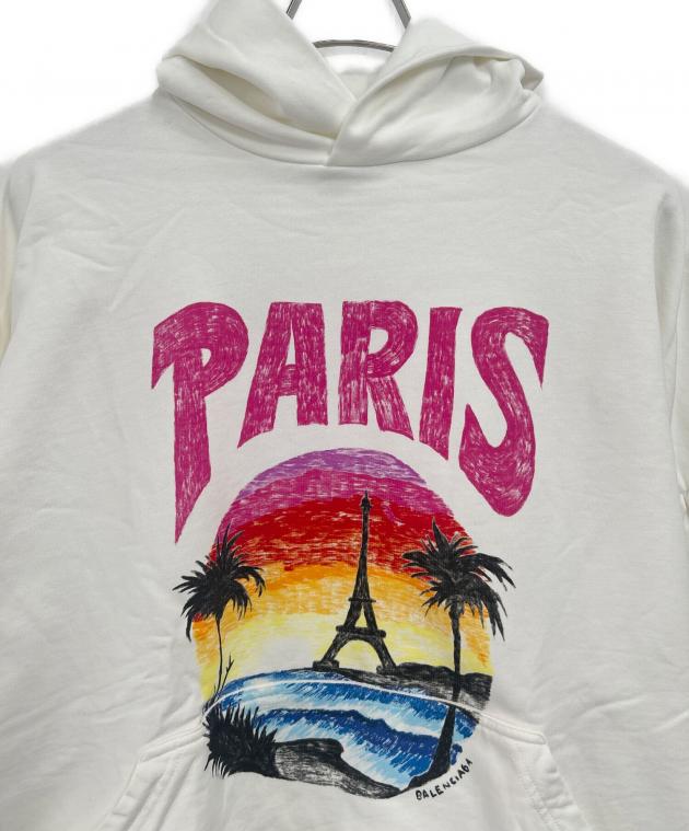 balenciaga paris パーカー　サイズ2 WMNS) Balenciaga Paris Strass Hoodie Large Fit 'Black' 803265TRVL41000