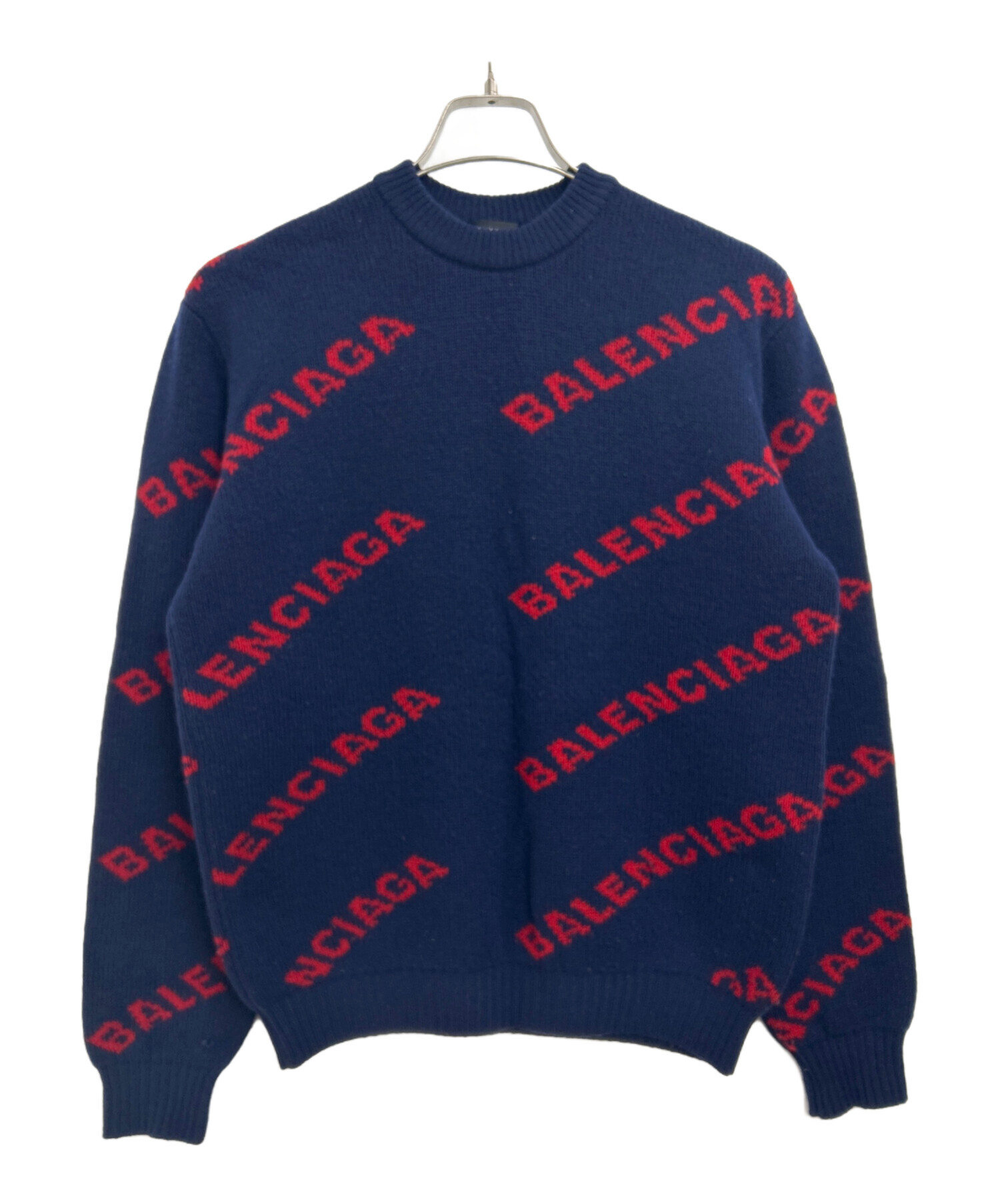 中古・古着通販】BALENCIAGA (バレンシアガ) ロゴニット 中古・古着通販】BALENCIAGA (バレンシアガ) ロゴニット
