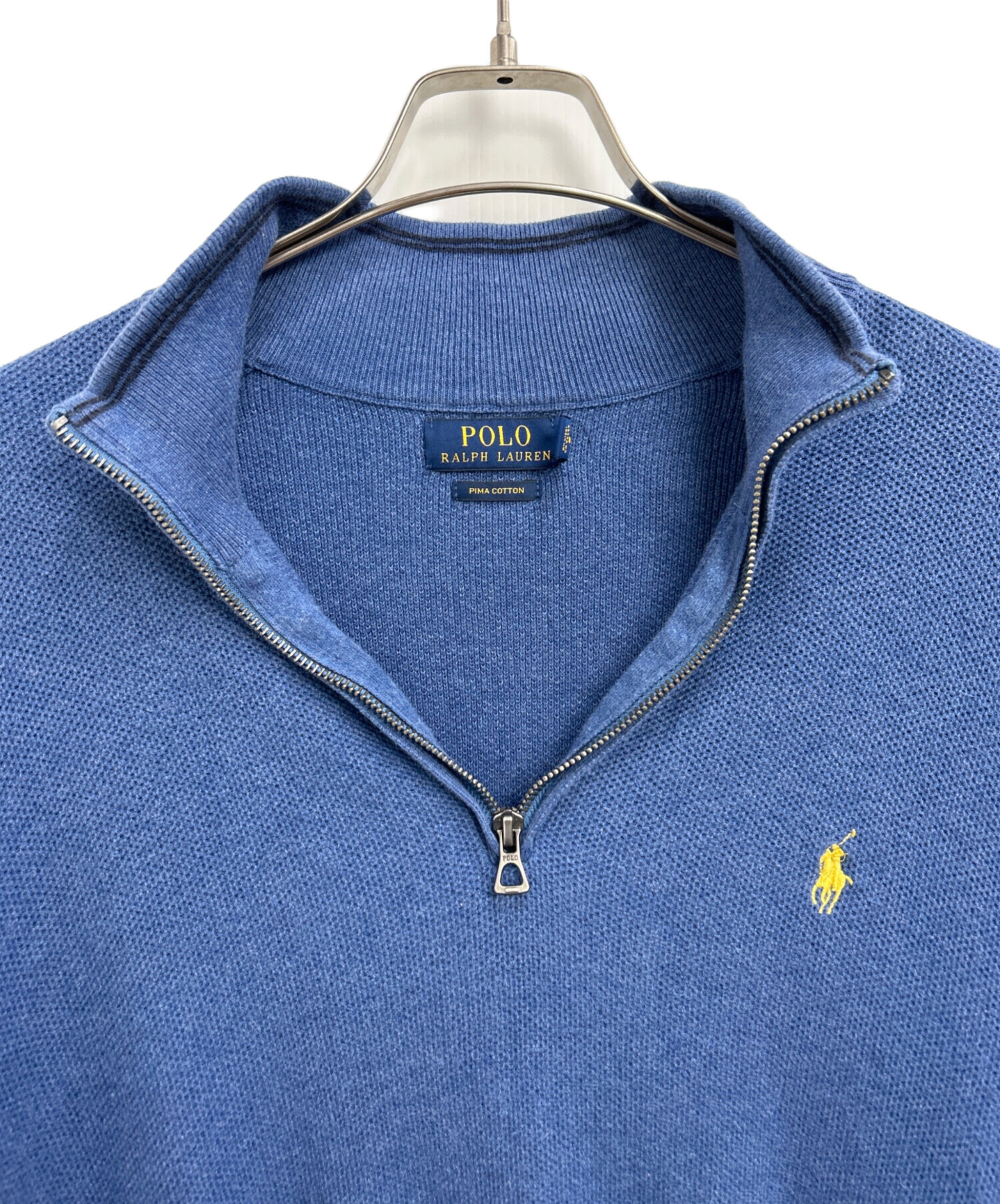 未使用タグ付き　ポロラルフローレン　ハーフジップ　 М　175/96A　ブルー 中古・古着通販】POLO RALPH LAUREN (ポロ・ラルフローレン) ハーフ