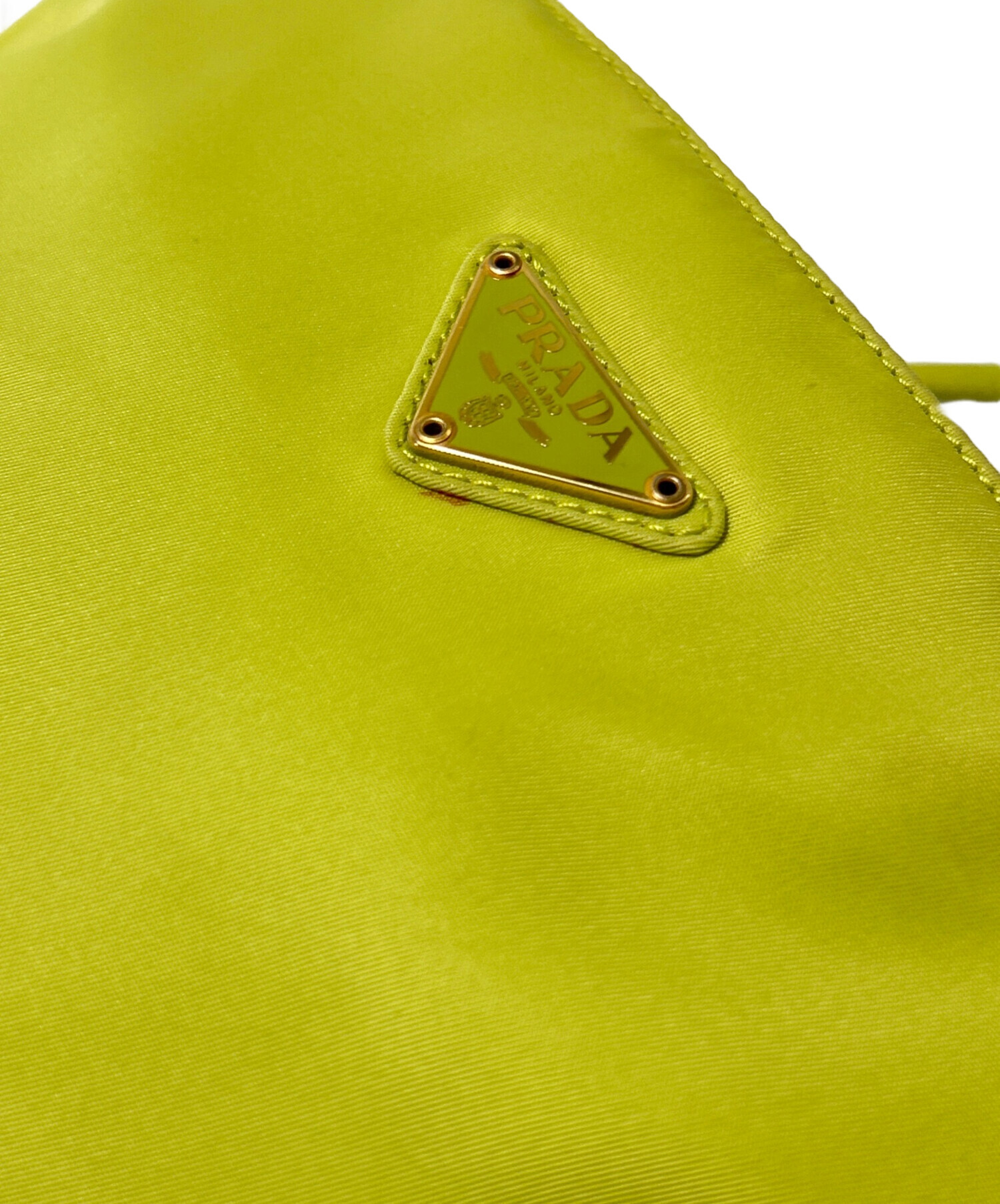 中古・古着通販】PRADA (プラダ) ショルダーバッグ 黄緑｜ブランド