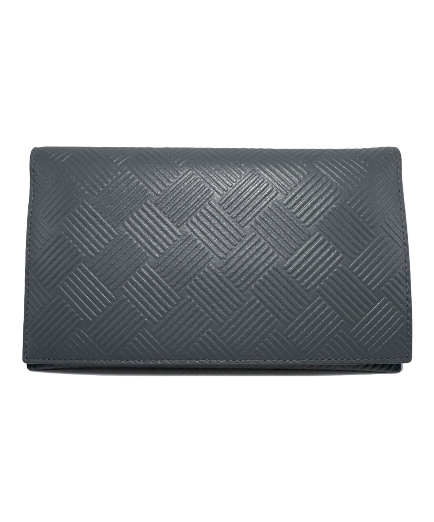 中古・古着通販】BOTTEGA VENETA (ボッテガベネタ) 長財布 グレー 