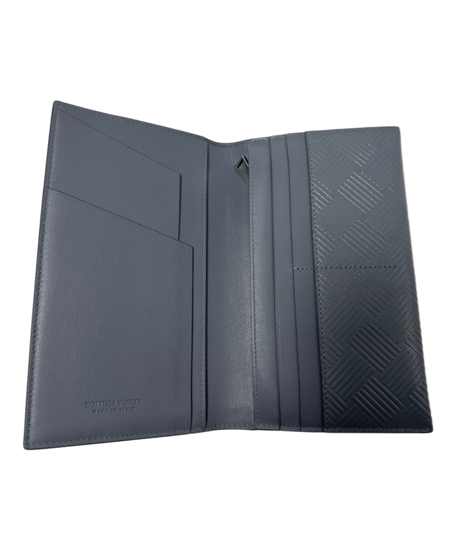 中古・古着通販】BOTTEGA VENETA (ボッテガベネタ) 長財布 グレー 