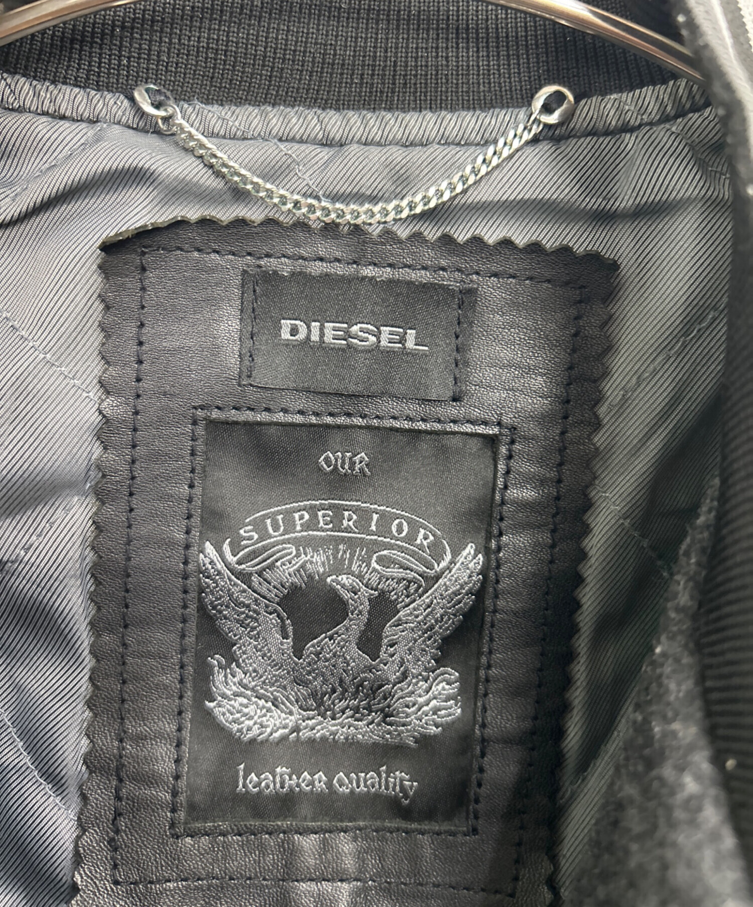 中古・古着通販】DIESEL (ディーゼル) スタジャン ブラック