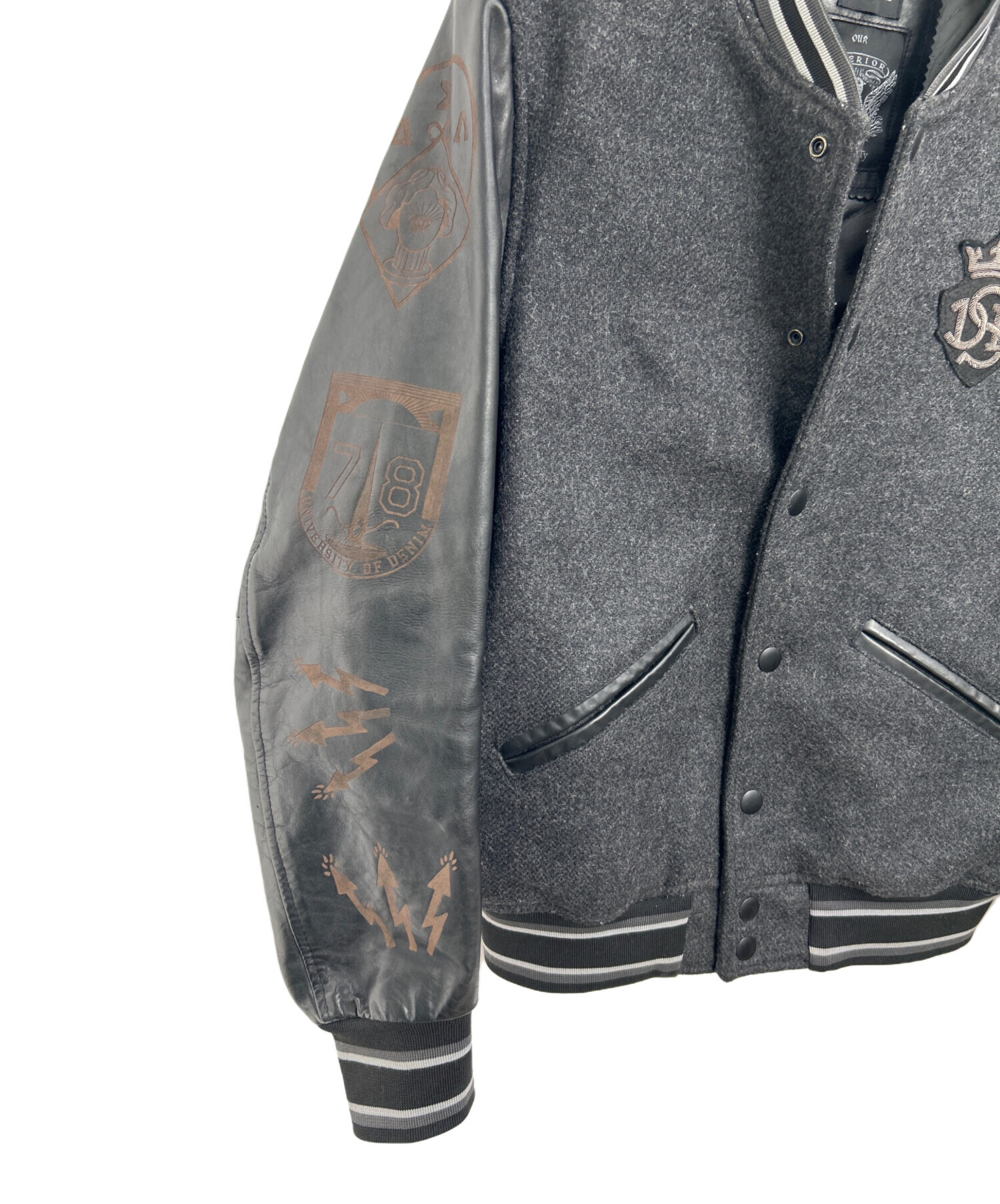 中古・古着通販】DIESEL (ディーゼル) スタジャン ブラック