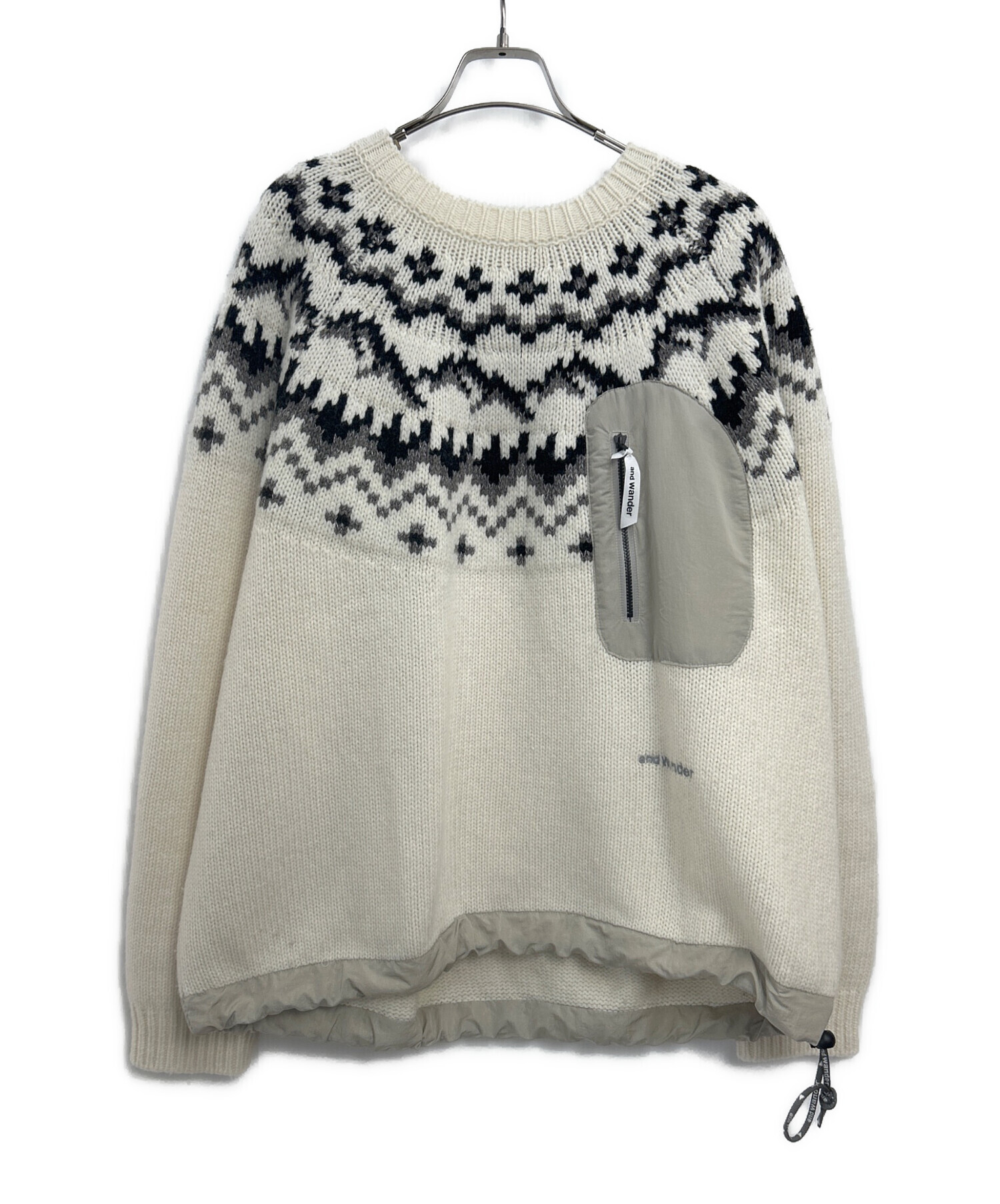 中古・古着通販】and wander (アンドワンダー) ウールロピーニット