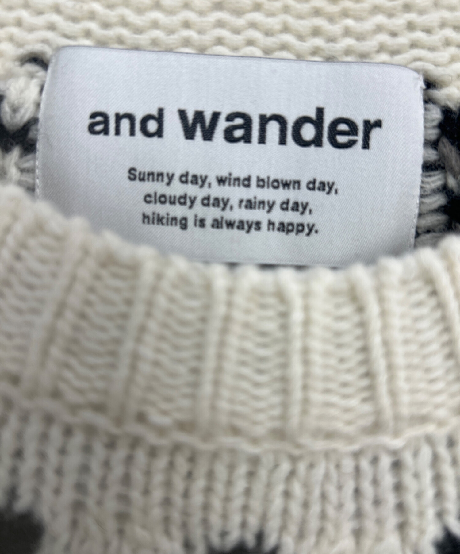 中古・古着通販】and wander (アンドワンダー) ウールロピーニット 