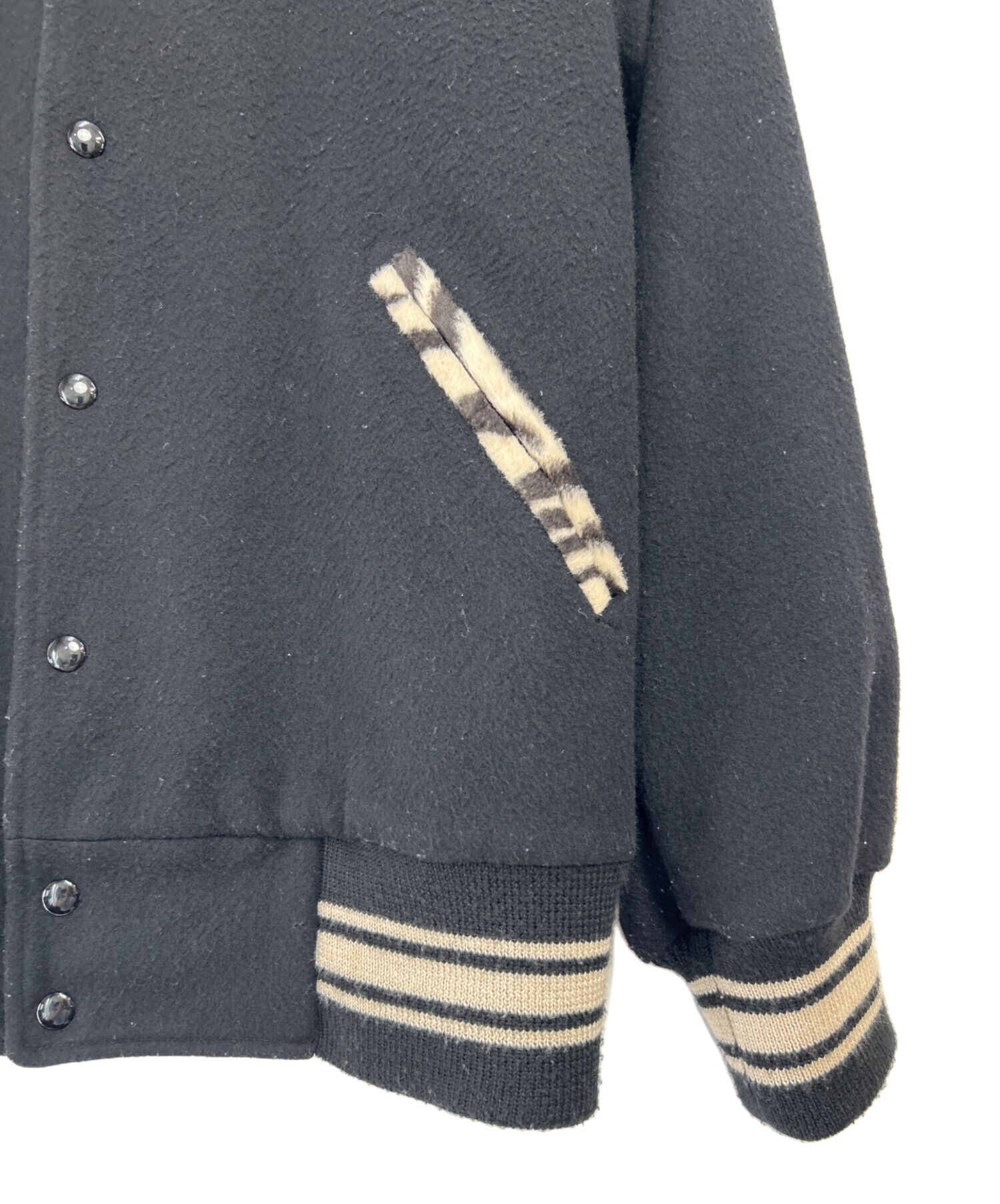 中古・古着通販】Needles (ニードルズ) スタジャン ブラック サイズ:L