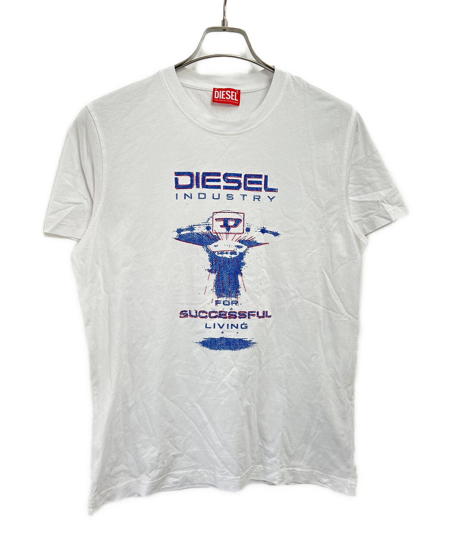 中古・古着通販】DIESEL (ディーゼル) 半袖カットソー ホワイト サイズ 