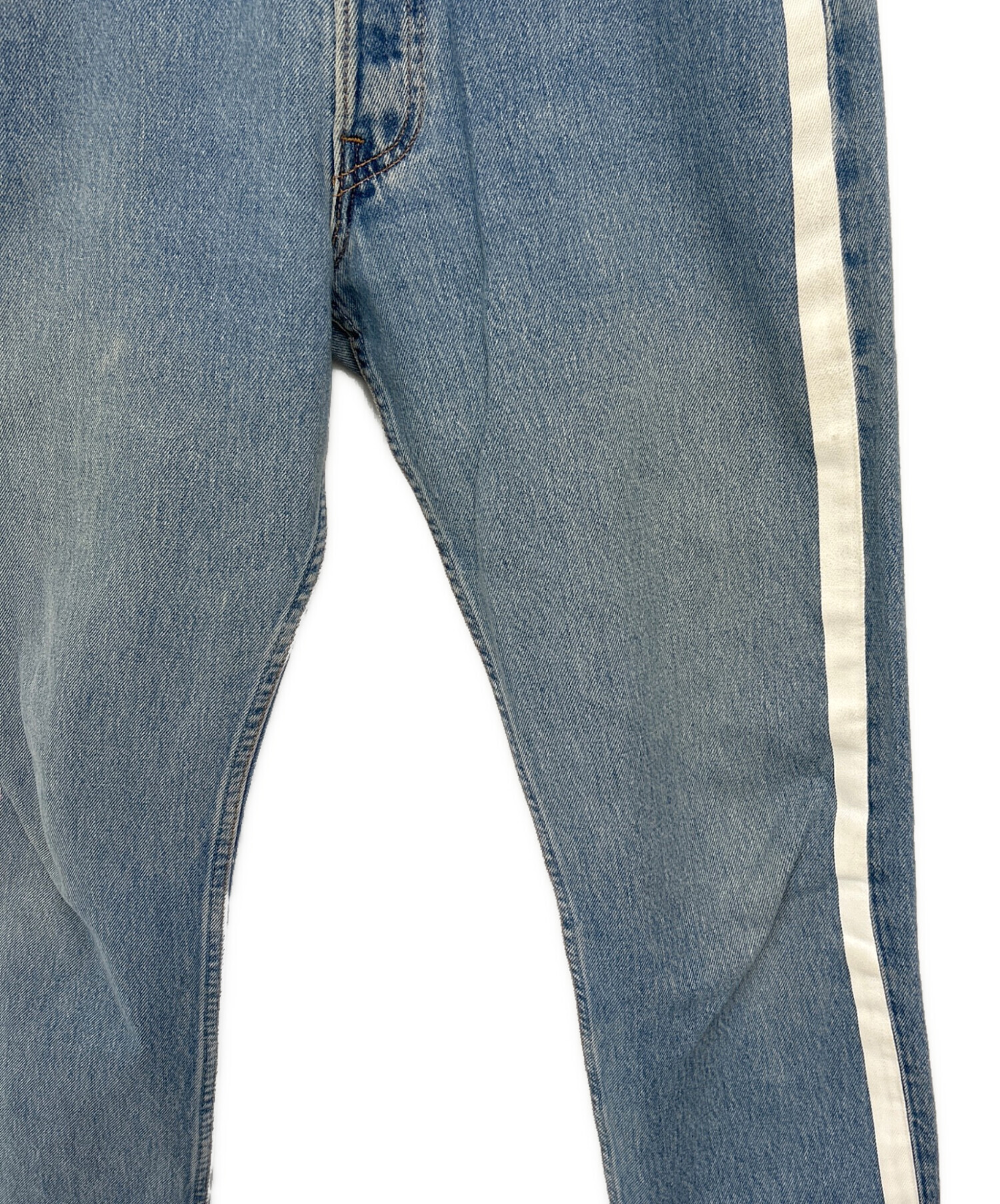 中古・古着通販】UNUSED (アンユーズド) サイドラインデニムパンツ