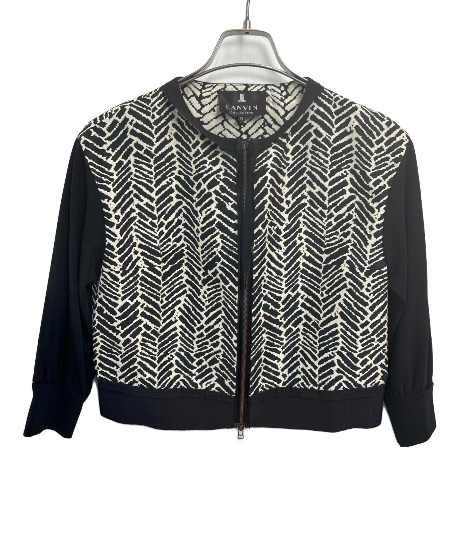LANVIN ブルゾン 未使用品 中古・古着通販】LANVIN (ランバン) ジップブルゾン ブラック サイズ