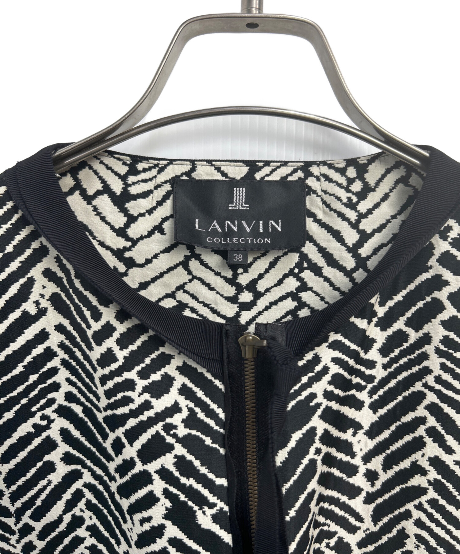 LANVIN ブルゾン 未使用品 中古・古着通販】LANVIN (ランバン) ジップブルゾン ブラック サイズ