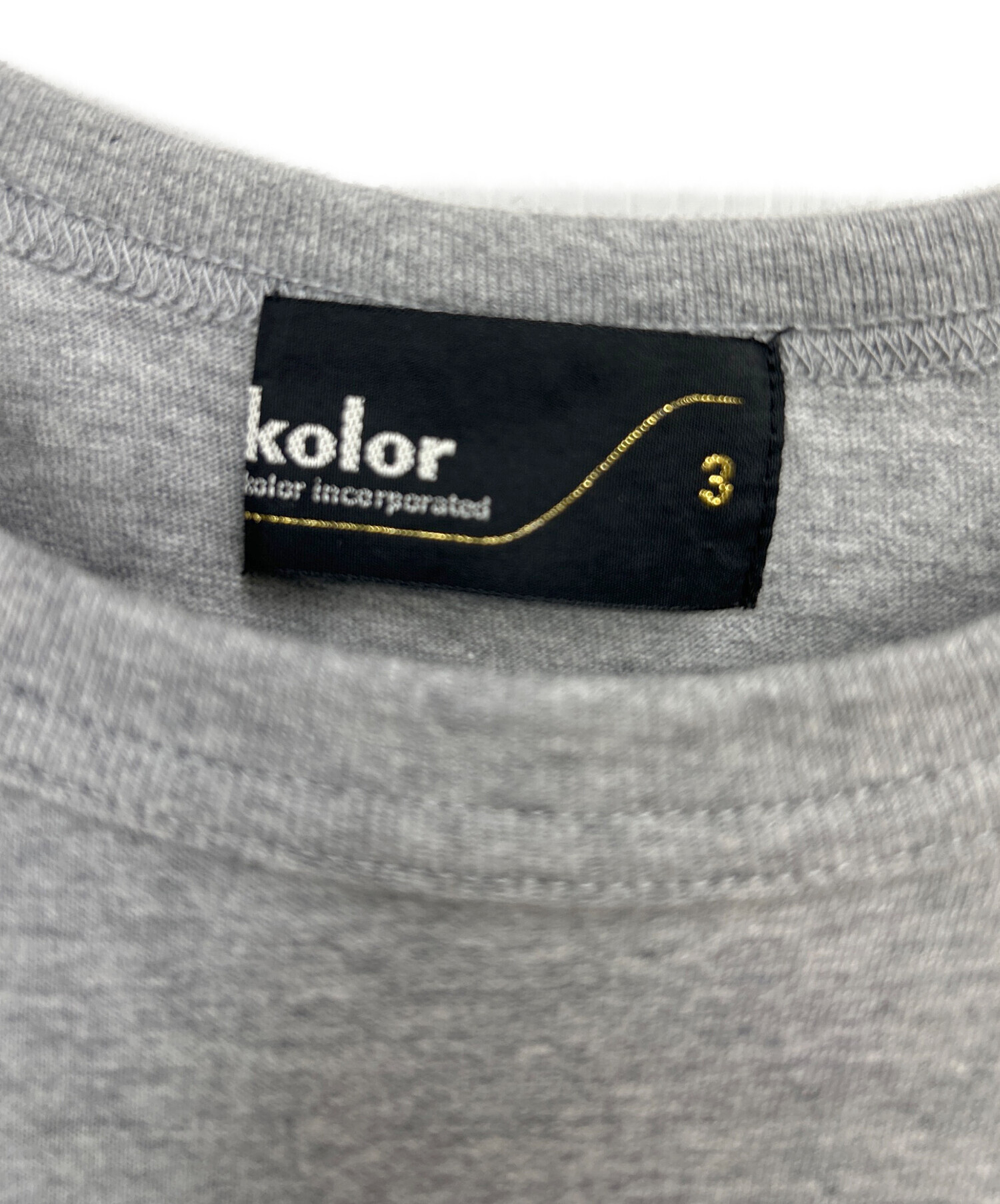 中古・古着通販】KOLOR (カラー) 半袖カットソー グレー サイズ:3