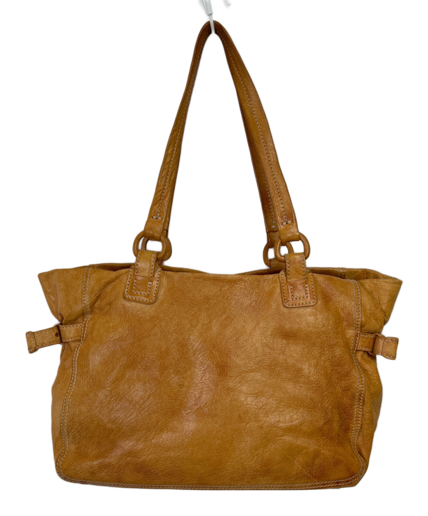 Genten レザートートバッグ キャメル 中古・古着通販】genten (ゲンテン) トートバッグ キャメル｜ブランド
