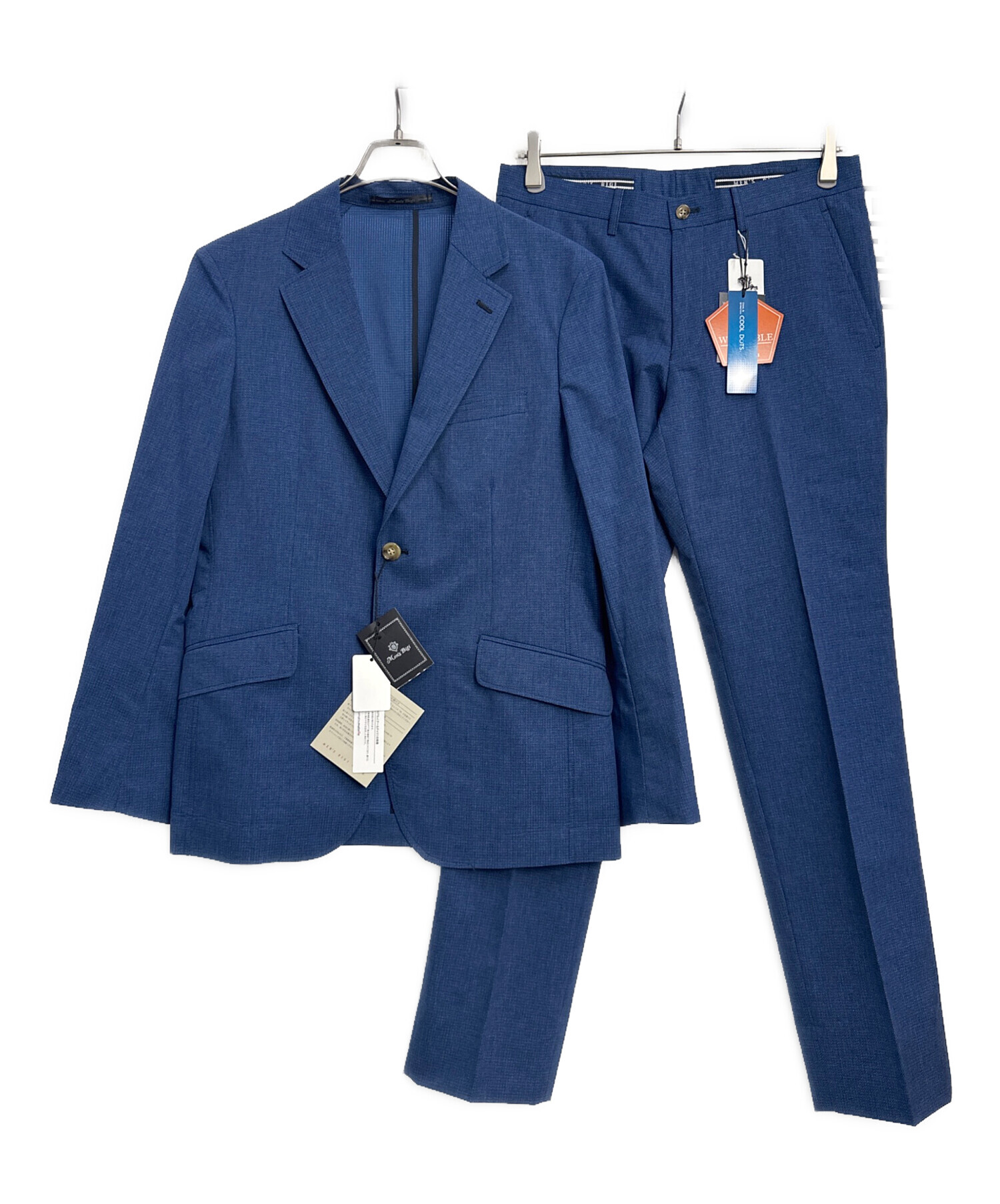 MEN'S BIGI ダブル ヴィンテージ スーツ セットアップ 微光沢 表記4 MEN'S BIGI ダブル ヴィンテージ スーツ セットアップ 微光沢 表記4