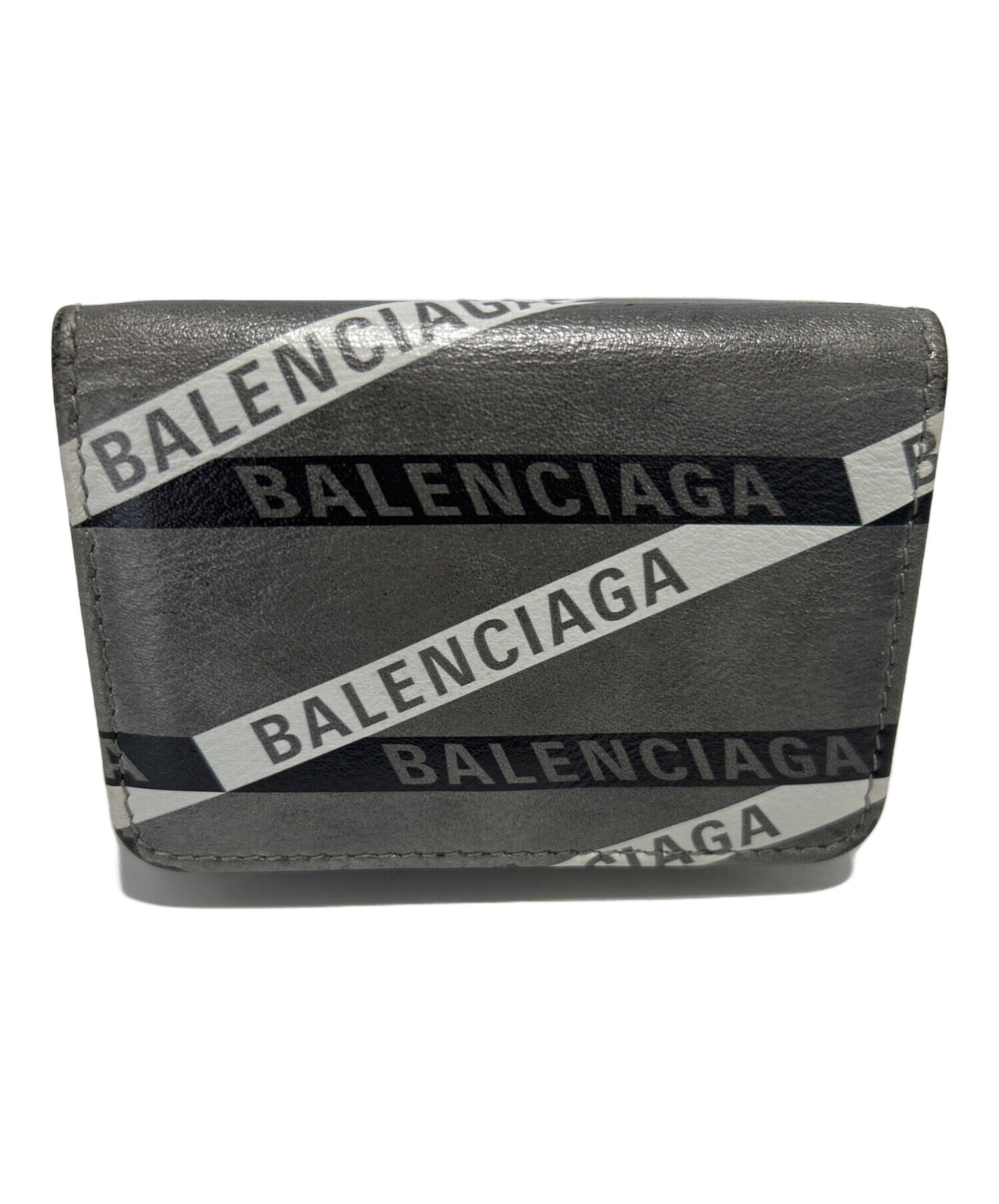 BALENCIAGA クロコ型押し 三つ折り財布 シルバー BALENCIAGA クロコ型押し 三つ折り財布 シルバー 財布 シルバー
