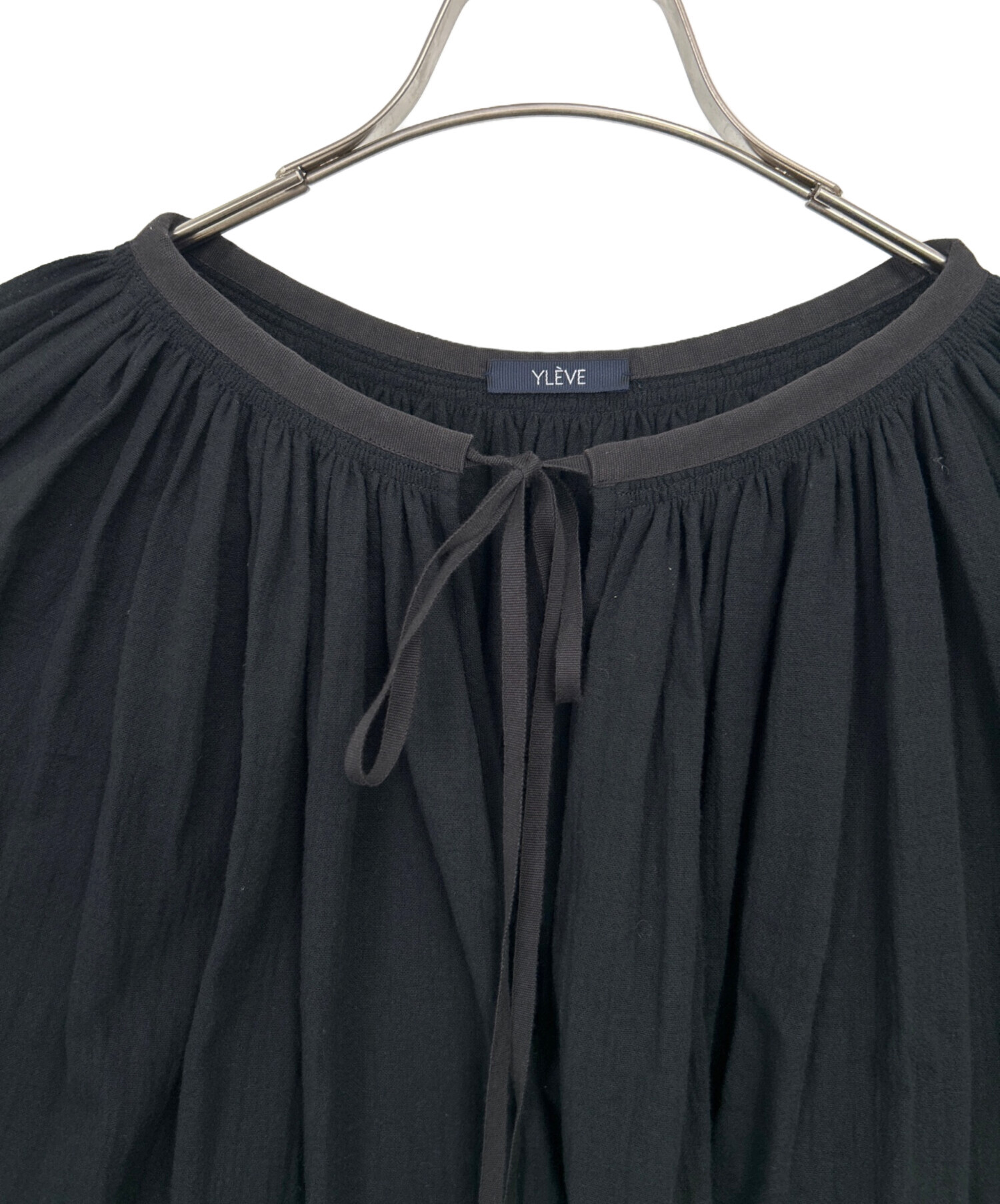 中古・古着通販】YLEVE (イレーヴ) 長袖ブラウス ブラック サイズ:1 