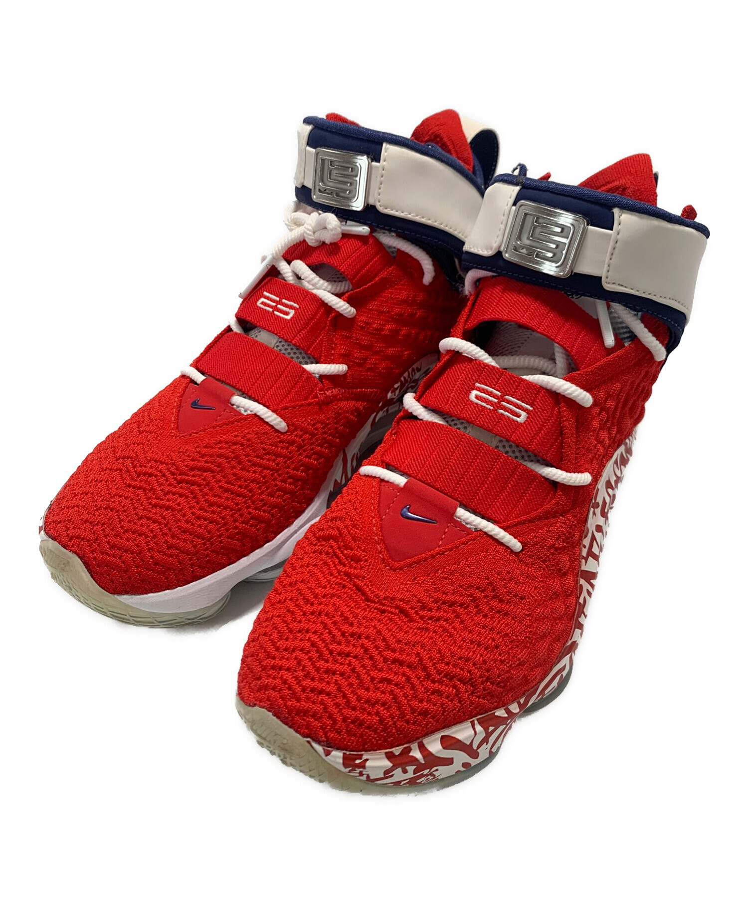 中古・古着通販】NIKE (ナイキ) ハイカットスニーカー レッド サイズ 