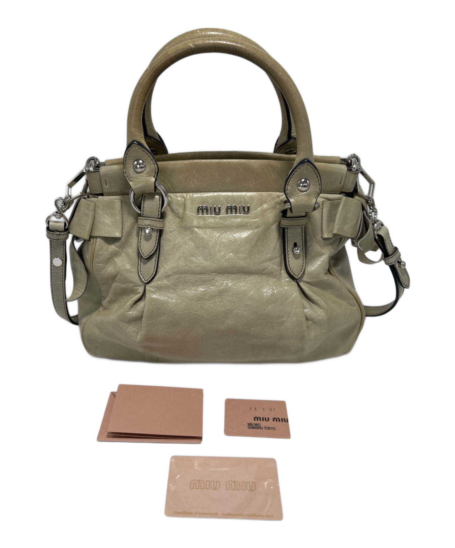 中古・古着通販】MIU MIU (ミュウミュウ) 2WAYショルダーバッグ 