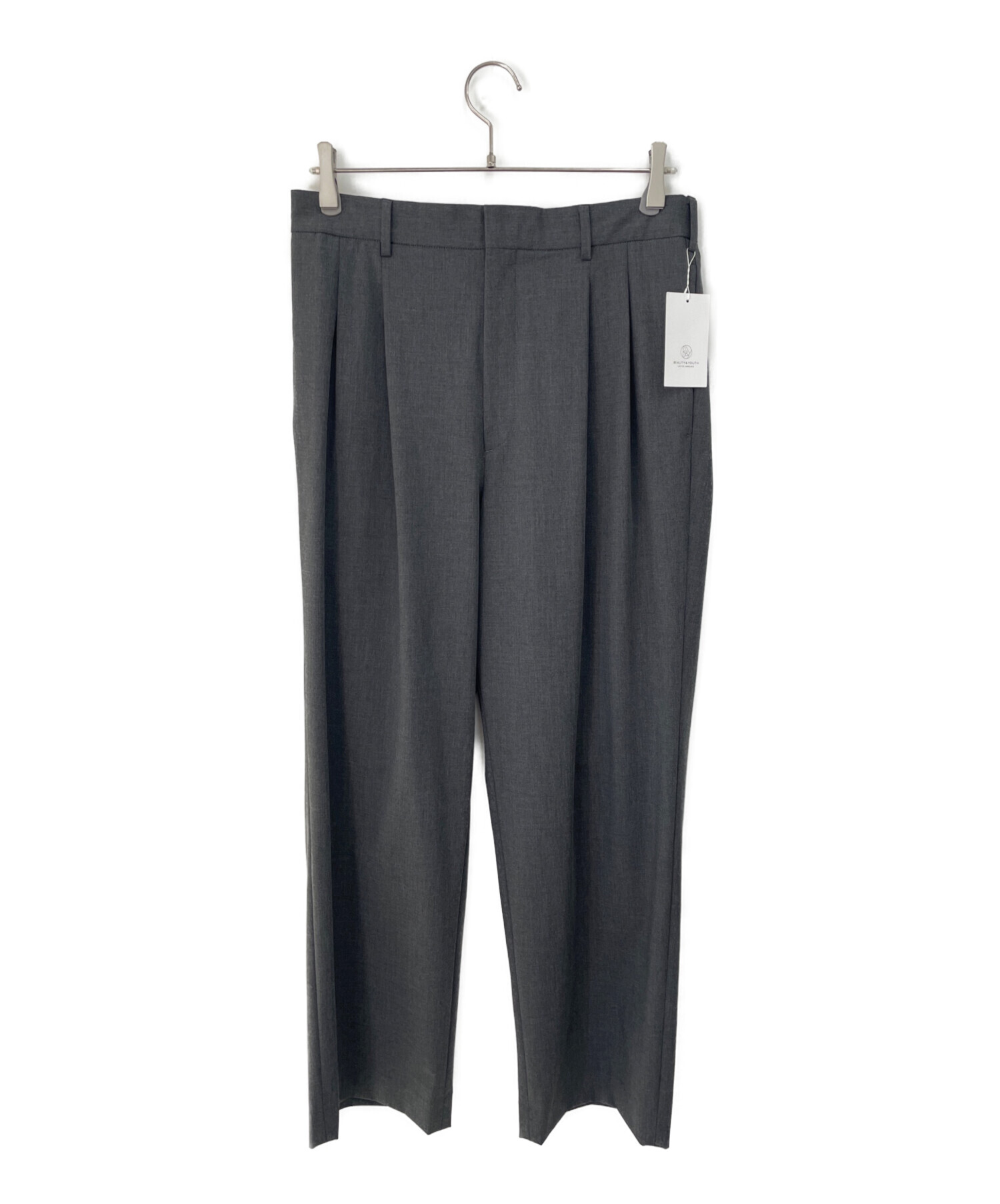 BEAUTY&YOUTH TR TROバギー トラウザー　グレー　Mサイズ 中古・古着通販】BEAUTY&YOUTH (ビューティーアンドユース) TR TRO
