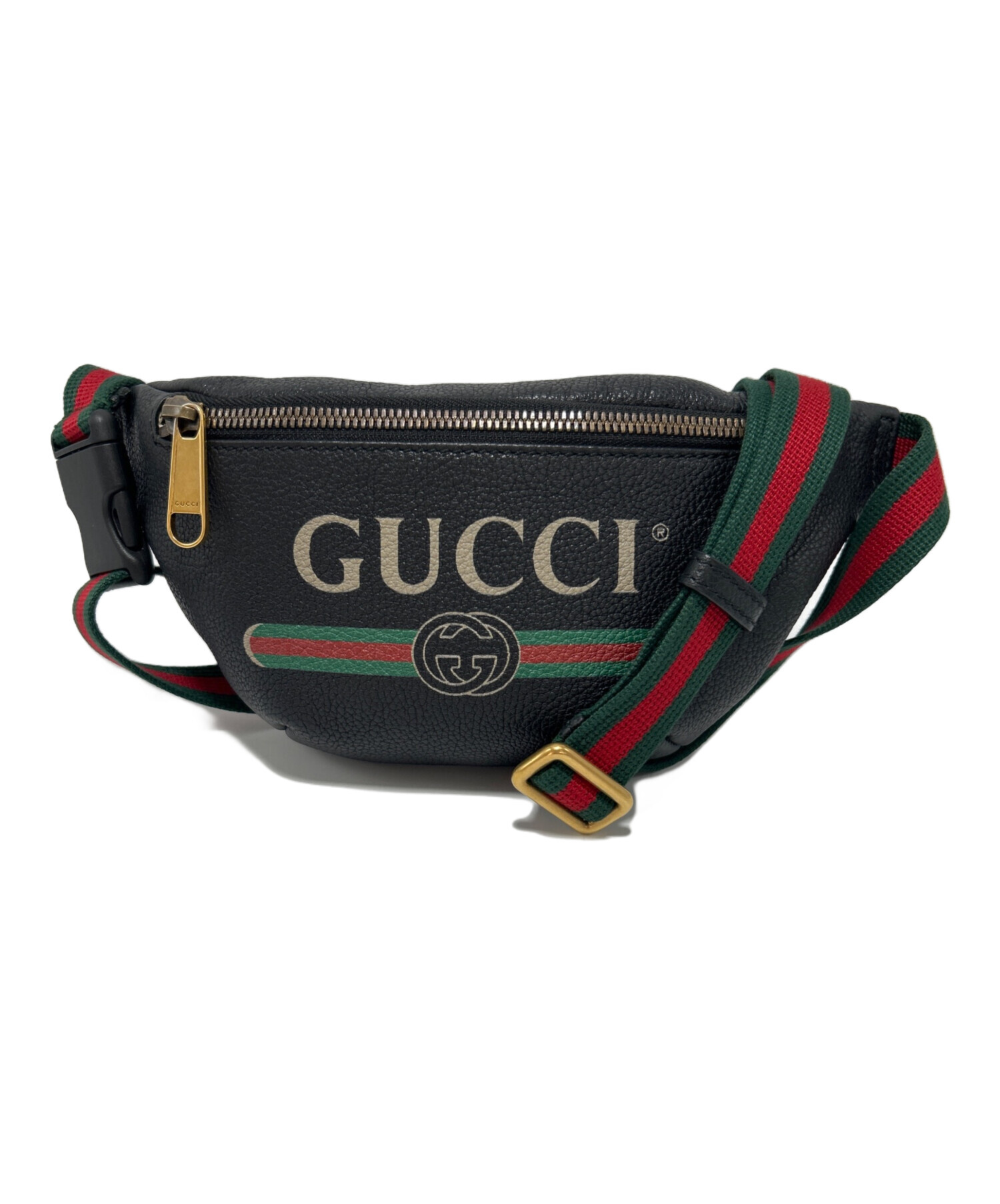 中古・古着通販】GUCCI (グッチ) スモールベルトバッグ ブラック