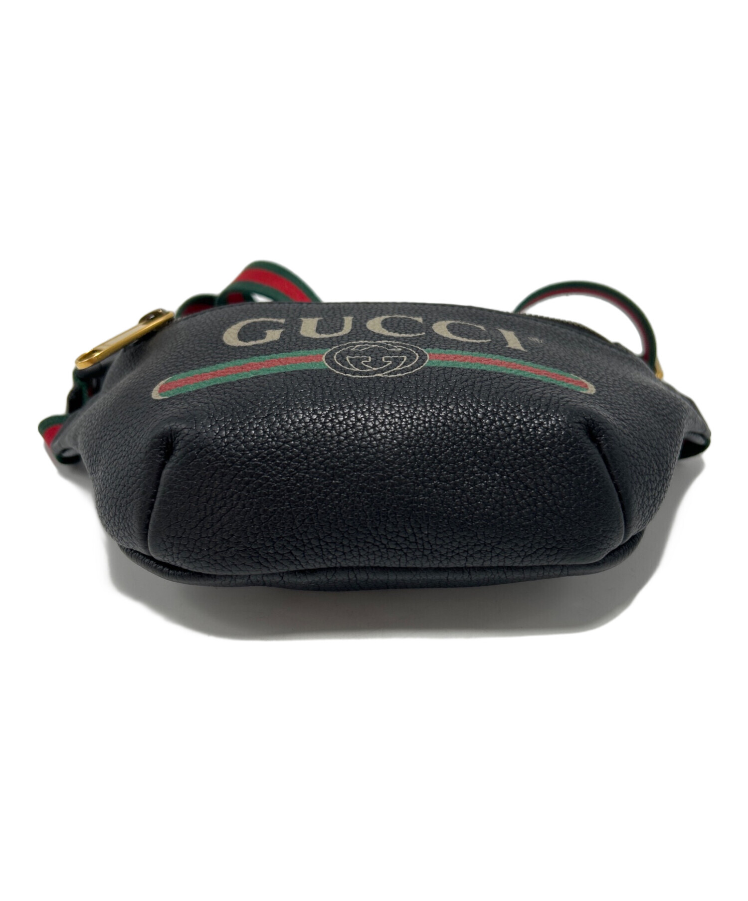 中古・古着通販】GUCCI (グッチ) スモールベルトバッグ ブラック
