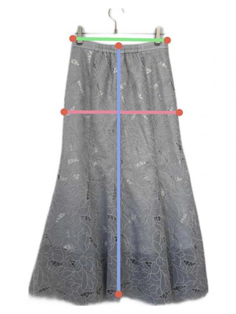 中古・古着通販】Snidel (スナイデル) カットワークセミフレアスカート