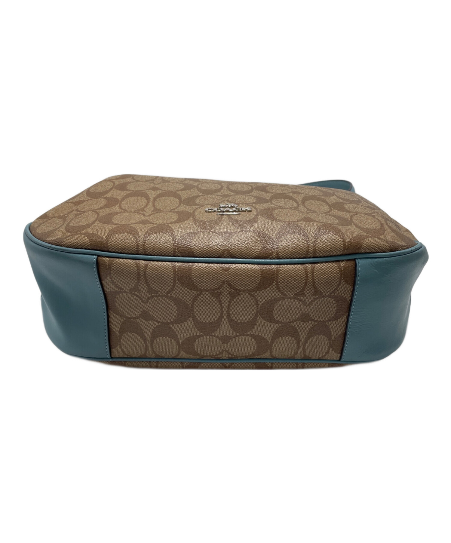 中古・古着通販】COACH (コーチ) ハンドバッグ ベージュ×ブルー 