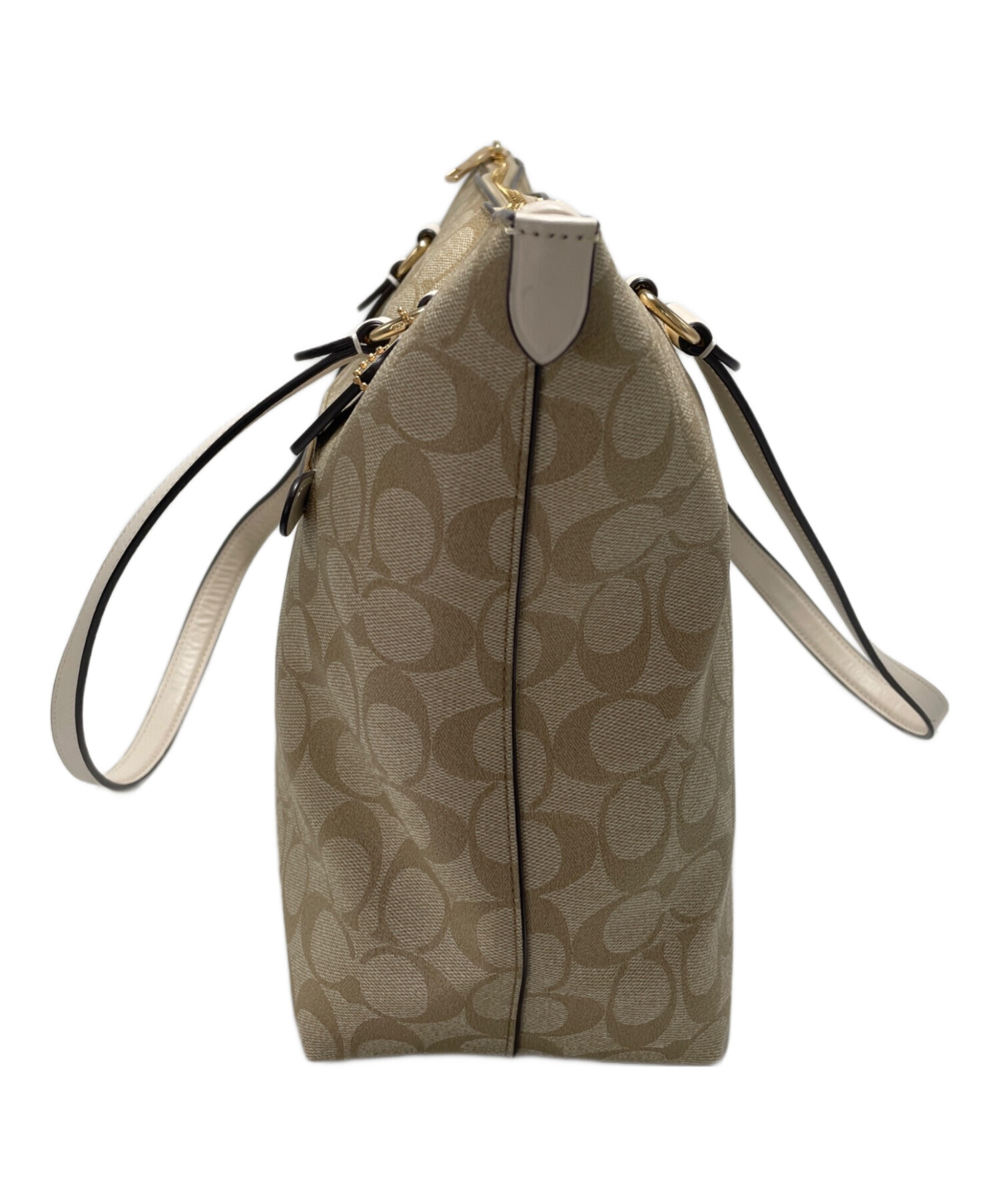 中古　COACH ベージュ トートバッグ 中古・古着通販】COACH (コーチ) トートバッグ ベージュ