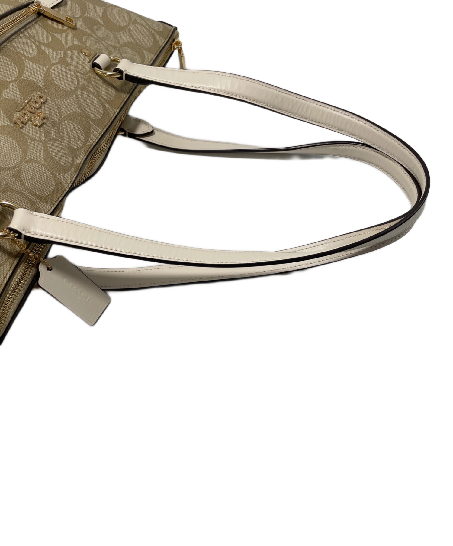 中古　COACH ベージュ トートバッグ 中古・古着通販】COACH (コーチ) トートバッグ ベージュ