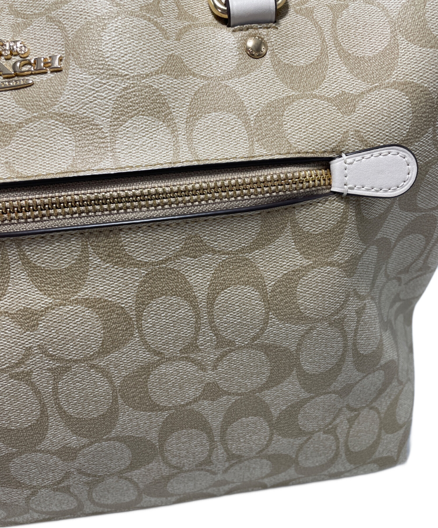 中古　COACH ベージュ トートバッグ 中古・古着通販】COACH (コーチ) トートバッグ ベージュ