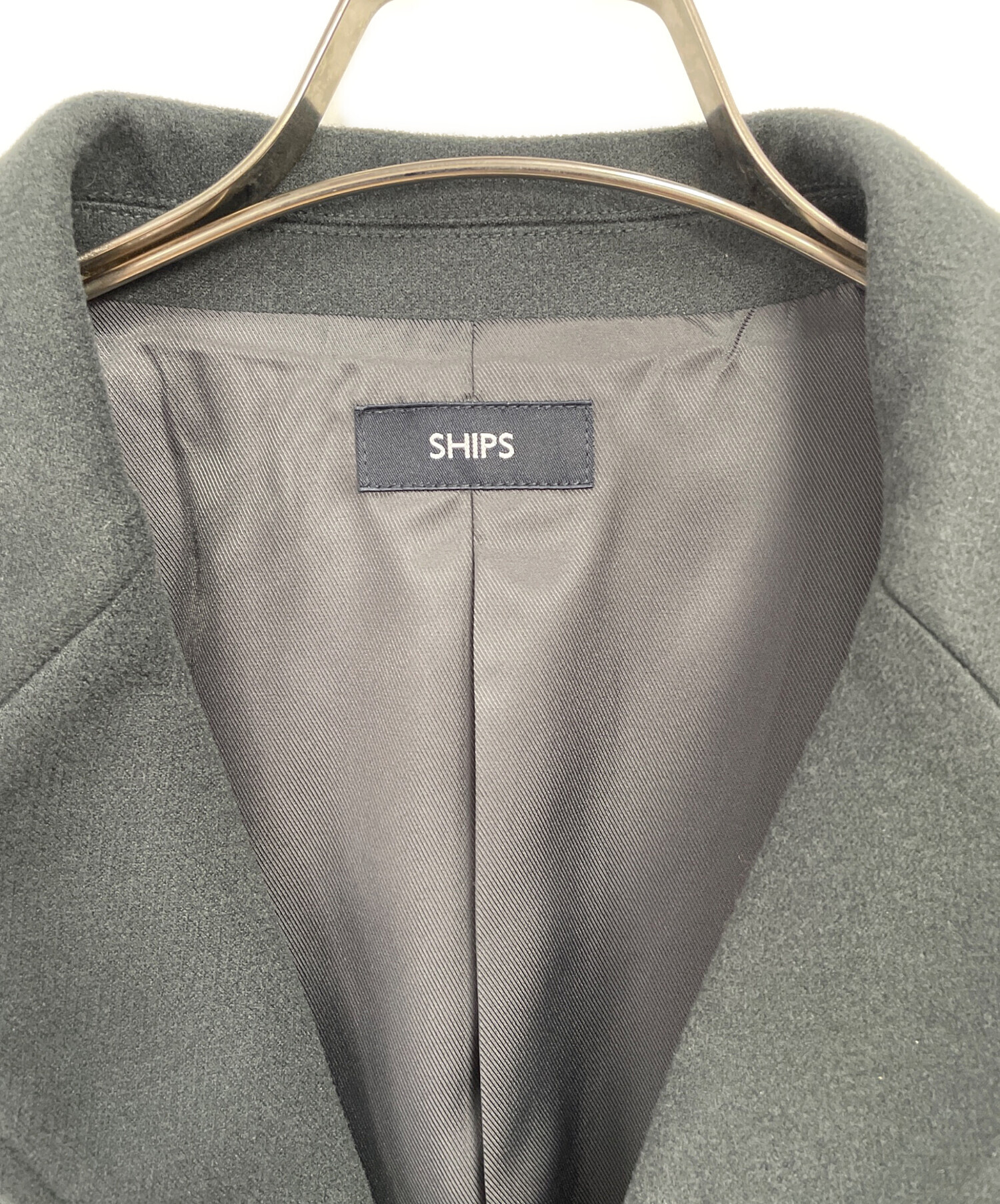中古・古着通販】SHIPS (シップス) ステンカラーコート グレー サイズ 