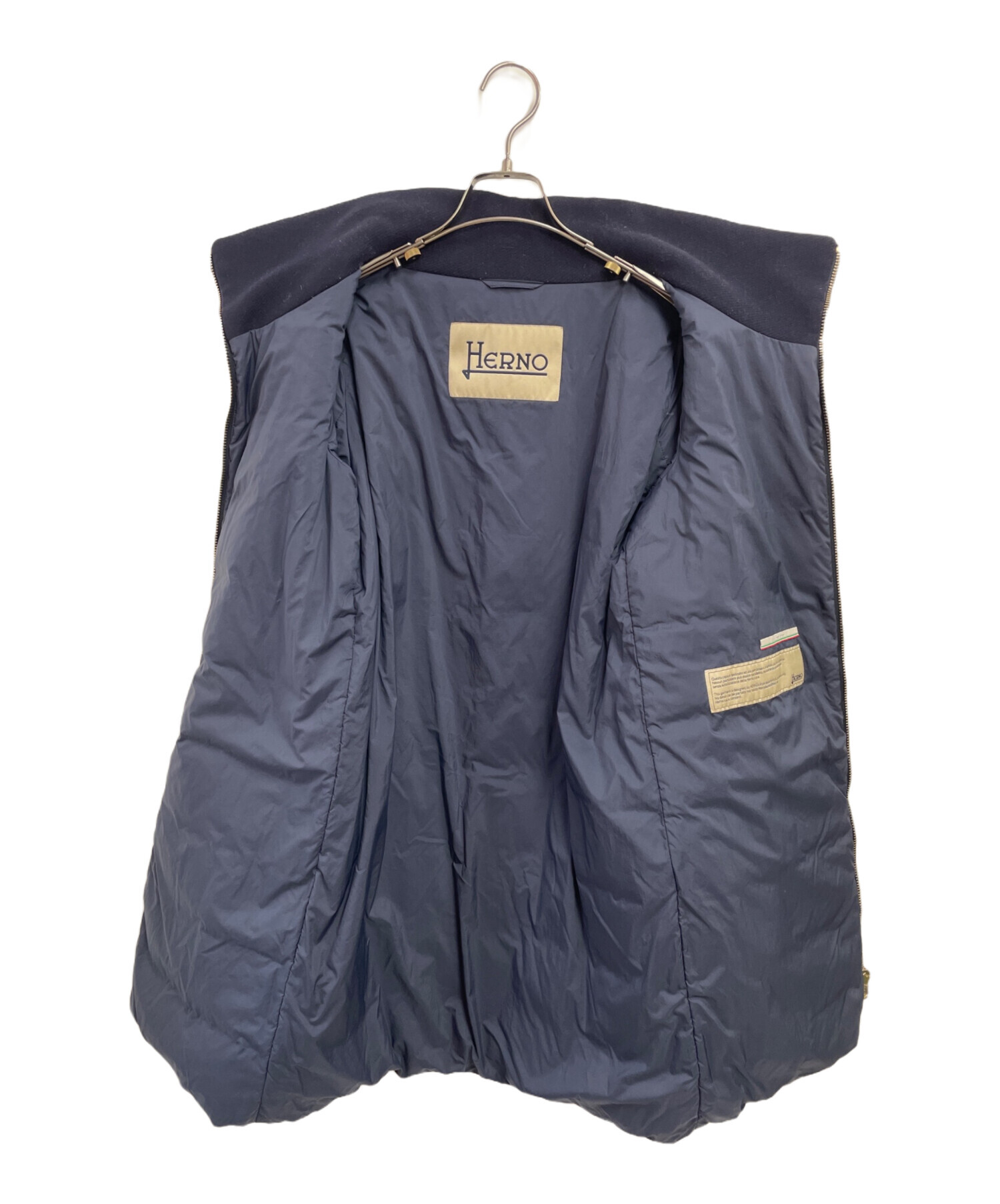 中古・古着通販】HERNO (ヘルノ) 異素材切替ダウンコート ネイビー