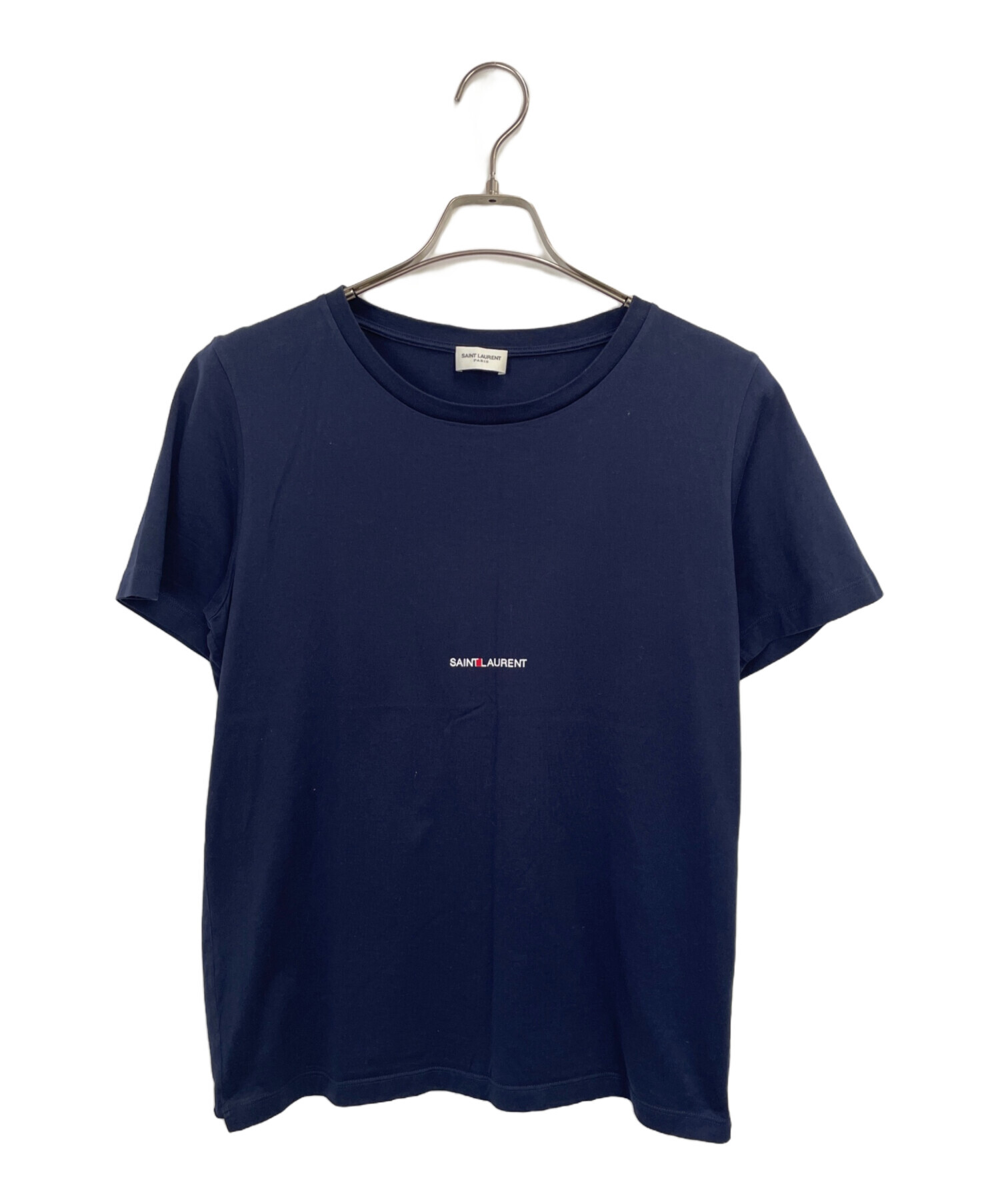 【SAINT LAURENT】サンローラン ロゴ リバース Tシャツ ネイビー Saint Laurent Men's' Reverse T-Shirt in Navy | LN-CC®