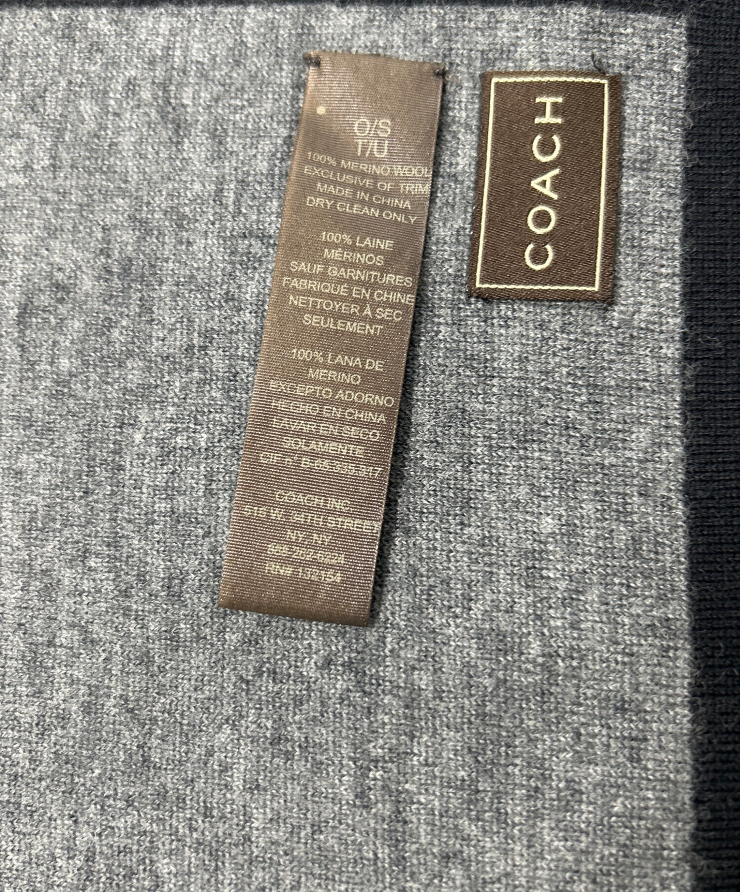 中古・古着通販】COACH (コーチ) マフラー グレー｜ブランド・古着通販