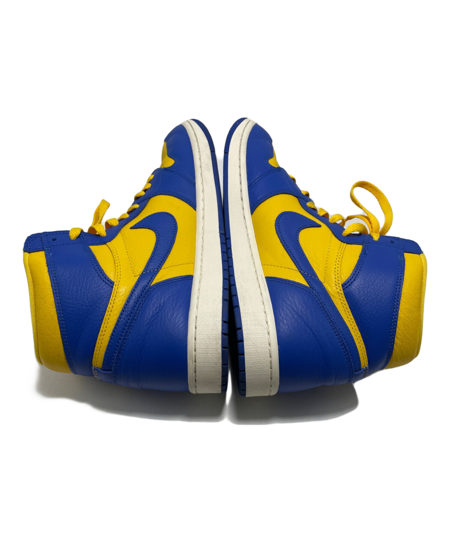 中古・古着通販】NIKE (ナイキ) ハイカットスニーカー ブルー×イエロー 