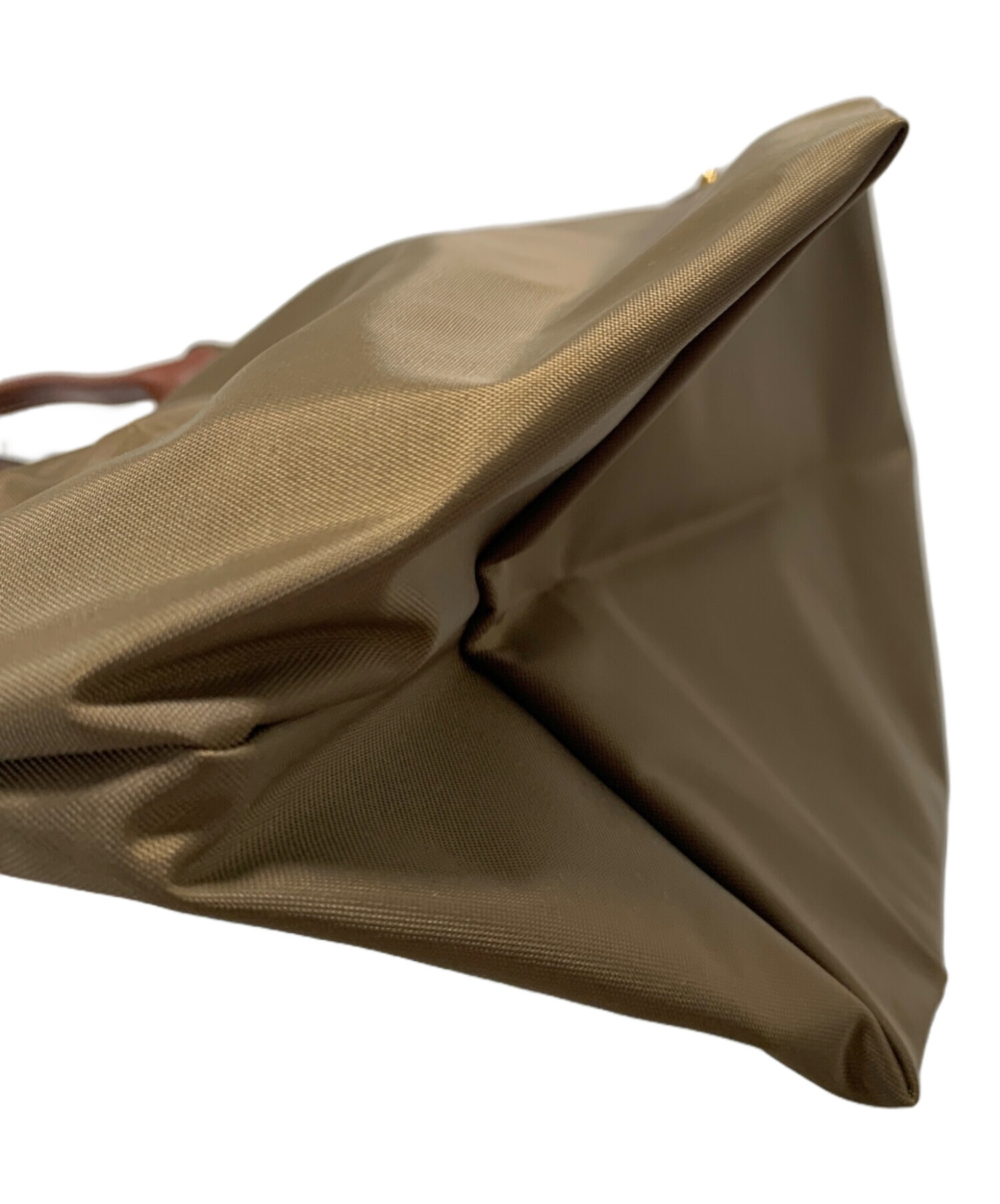 美品 ロンシャン コットン カーキ ショルダーバッグ 0011【中古】Longchamp LONGCHAMP - 美品 ロンシャン コットン カーキ ショルダーバッグ 0011