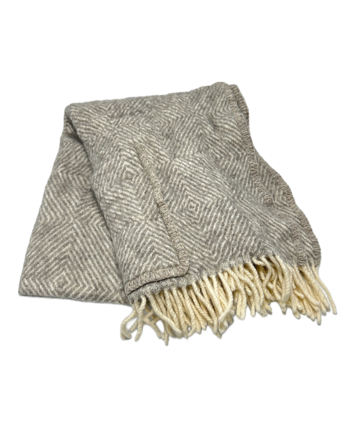 ラプアンカンクリ　LAPUAN KANKURIT グレーウールマフラー 中古・古着通販】LAPUAN KANKURIT (ラプアンカンクリ) マフラー グレー