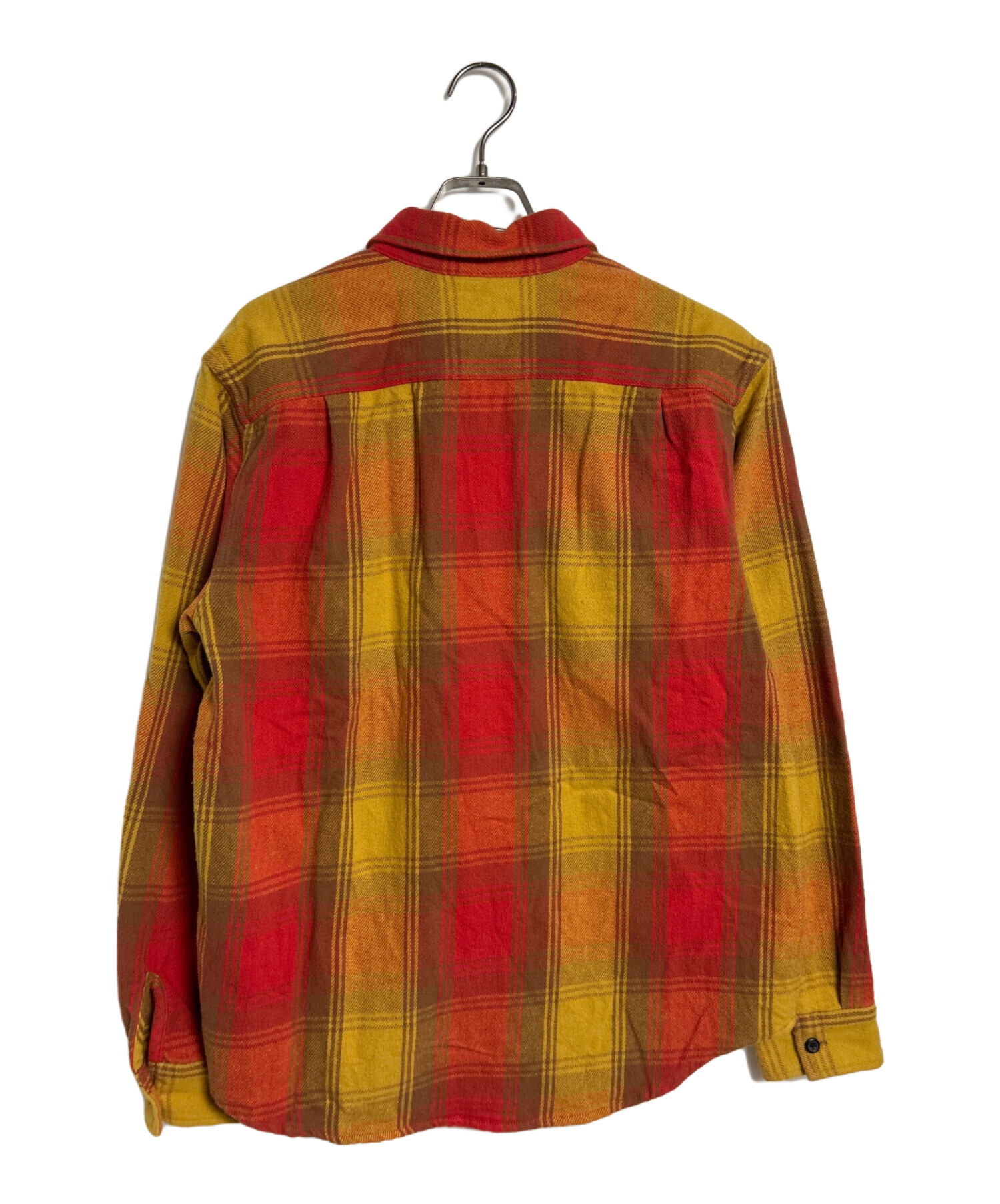 Supreme シュプリーム 長袖 シャツ S 中古・古着通販】SUPREME (シュプリーム) 長袖シャツ レッド×イエロー