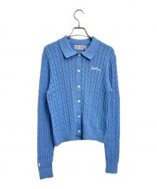 新品未使用　ラルフローレン　カーディガン　ブルーM 最終お値下げ。 ケーブルニット ウールカシミヤ カーディガン