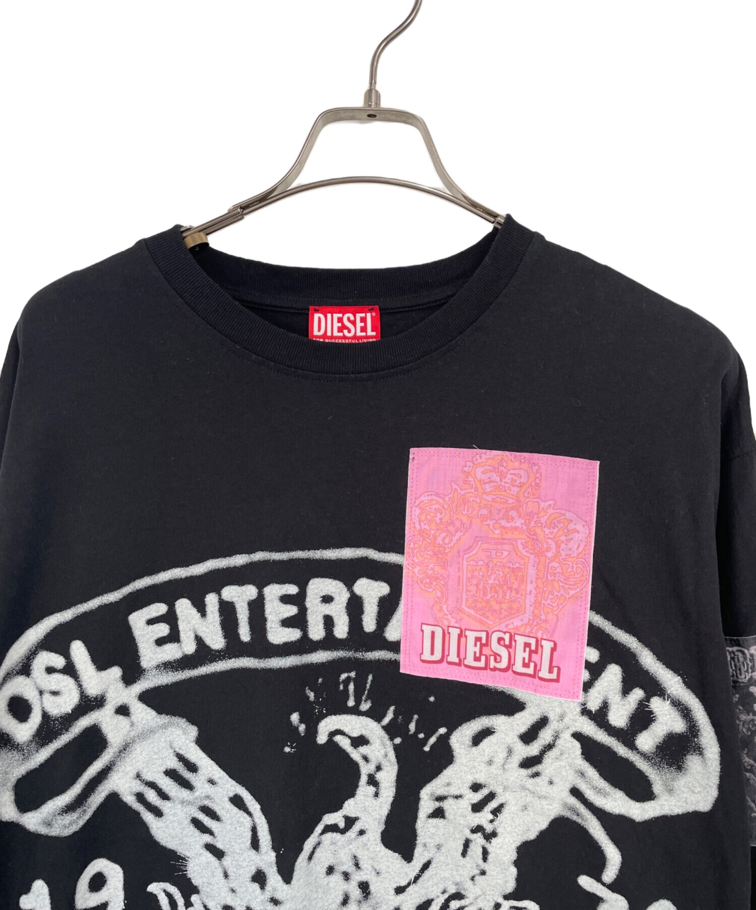 中古・古着通販】DIESEL (ディーゼル) 長袖カットソー ブラック サイズ 