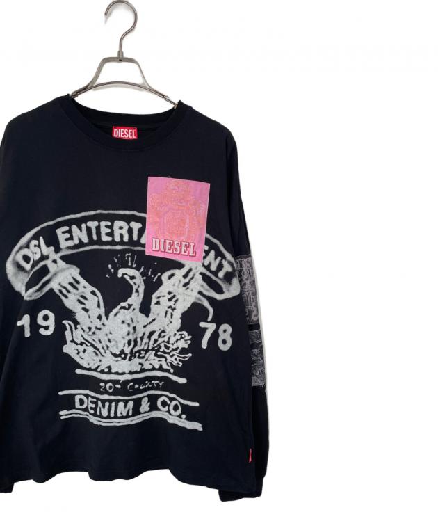 DIESEL マルチカラー 長袖カットソー　古着 DIESEL マルチカラー 長袖カットソー 古着 DIESEL マルチカラー 長袖