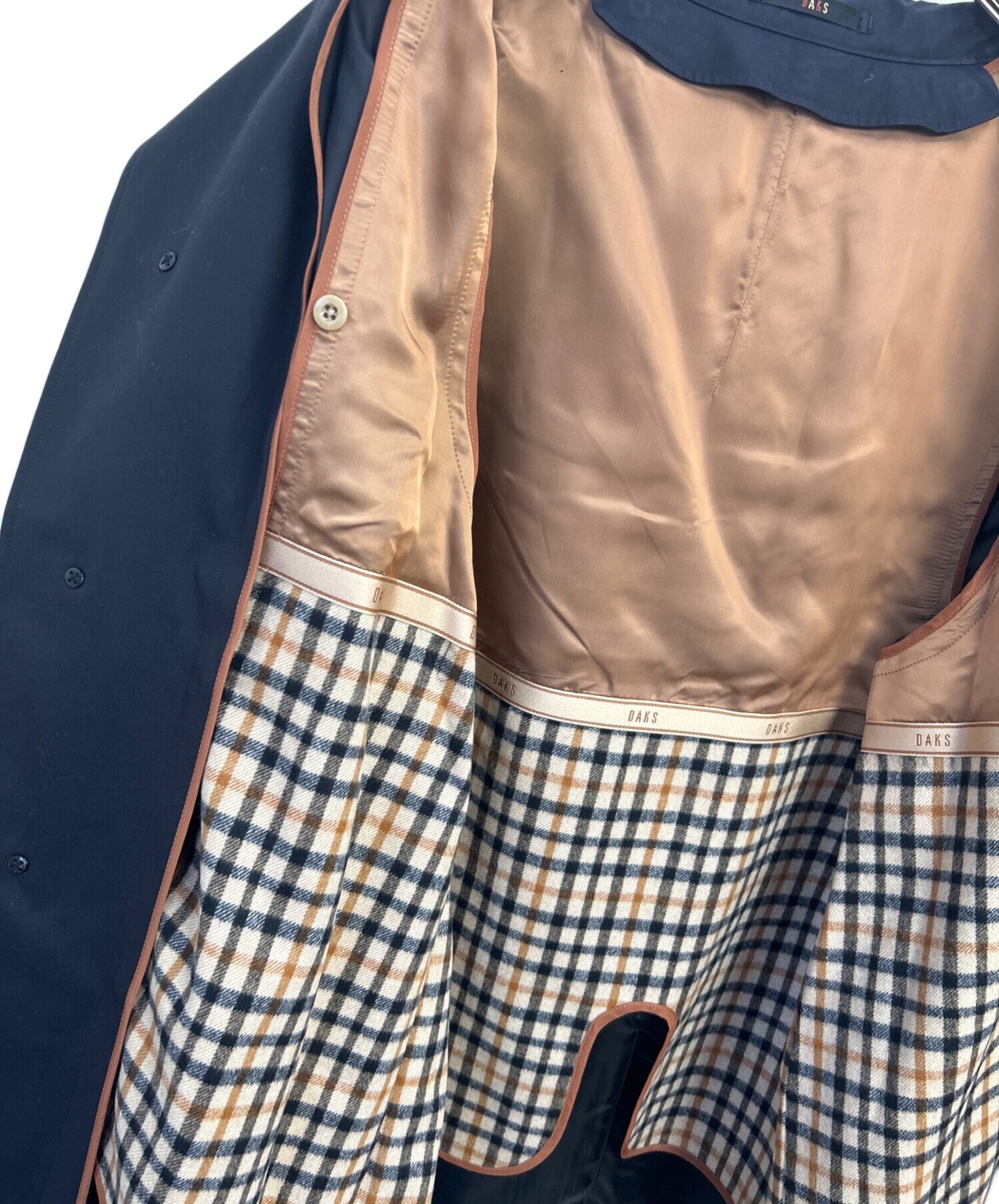 中古・古着通販】DAKS (ダックス) ステンカラーコート ネイビー サイズ