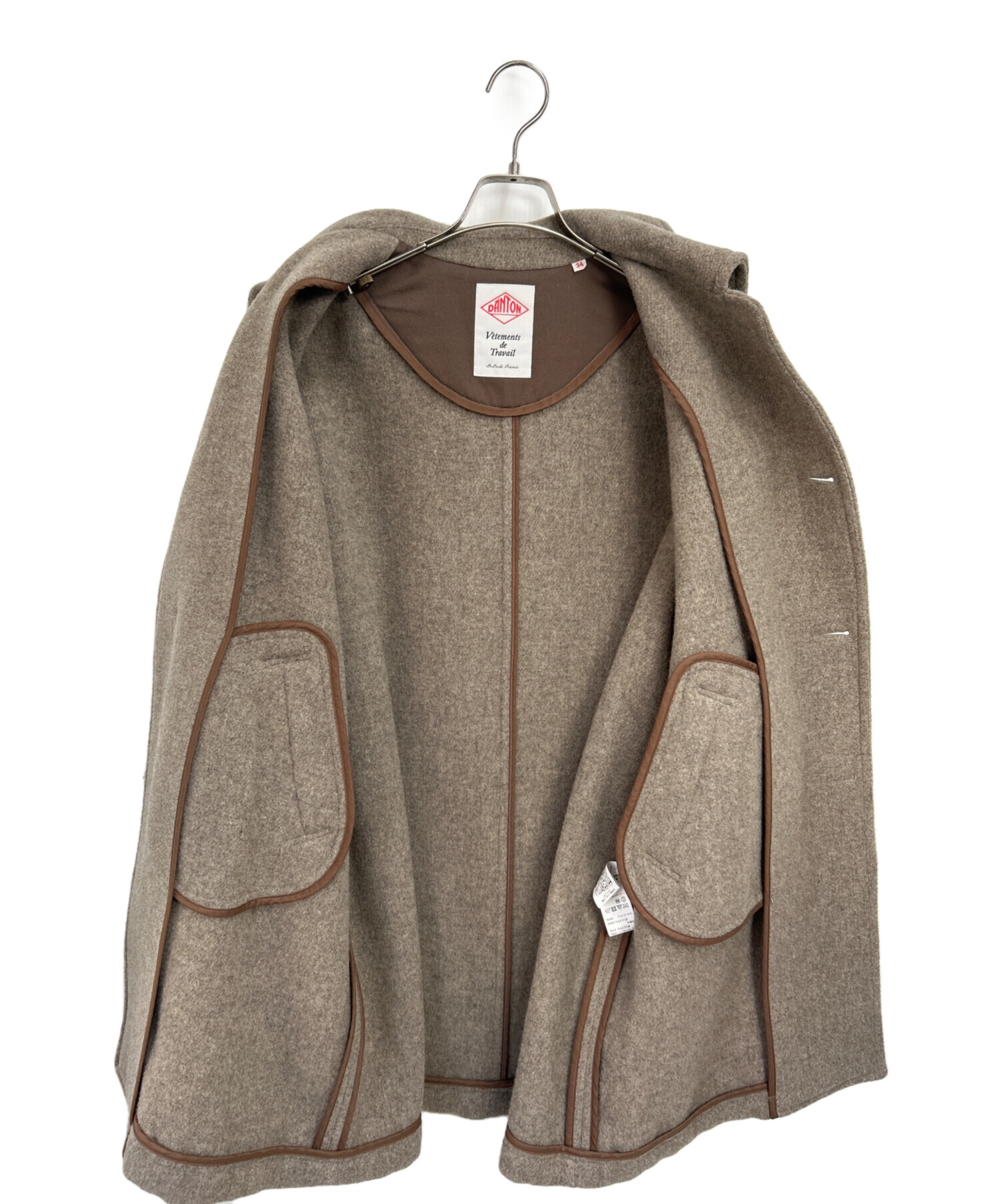中古・古着通販】DANTON (ダントン) ウールコート ベージュ サイズ:34