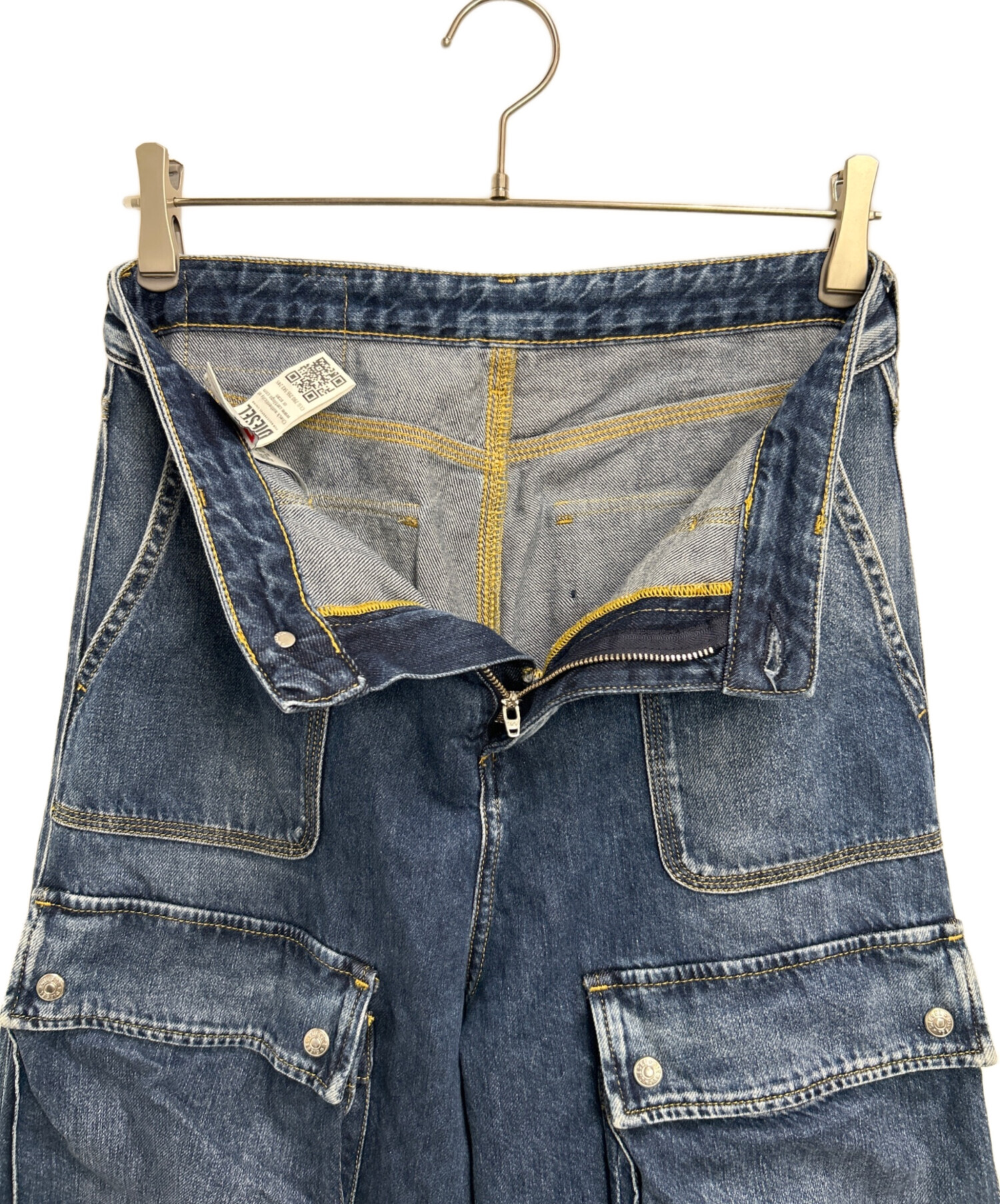 中古・古着通販】DIESEL (ディーゼル) デニムカーゴパンツ インディゴ