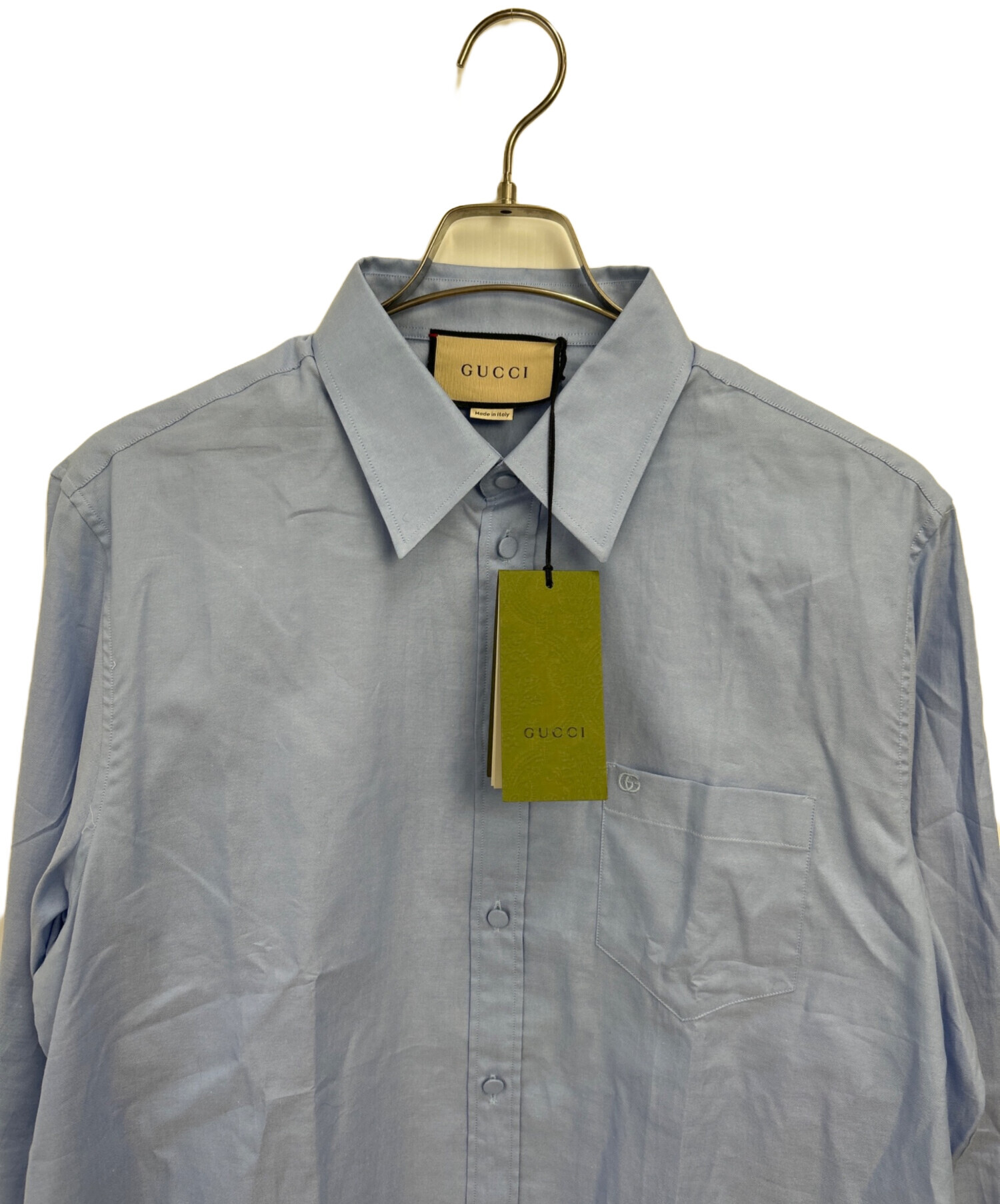 中古・古着通販】GUCCI (グッチ) 長袖シャツ ブルー サイズ:41 未使用
